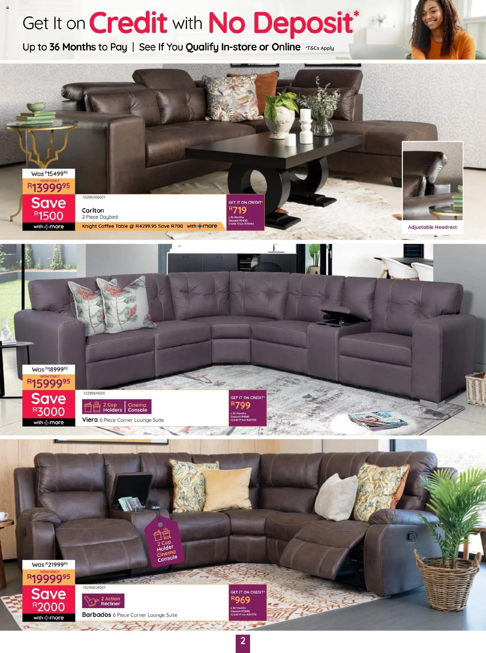 New Bradlows catalogue – valid from 29.12.2025 | Page: 2 | Products: Coffee table, Table, Lounge suite, Coffee