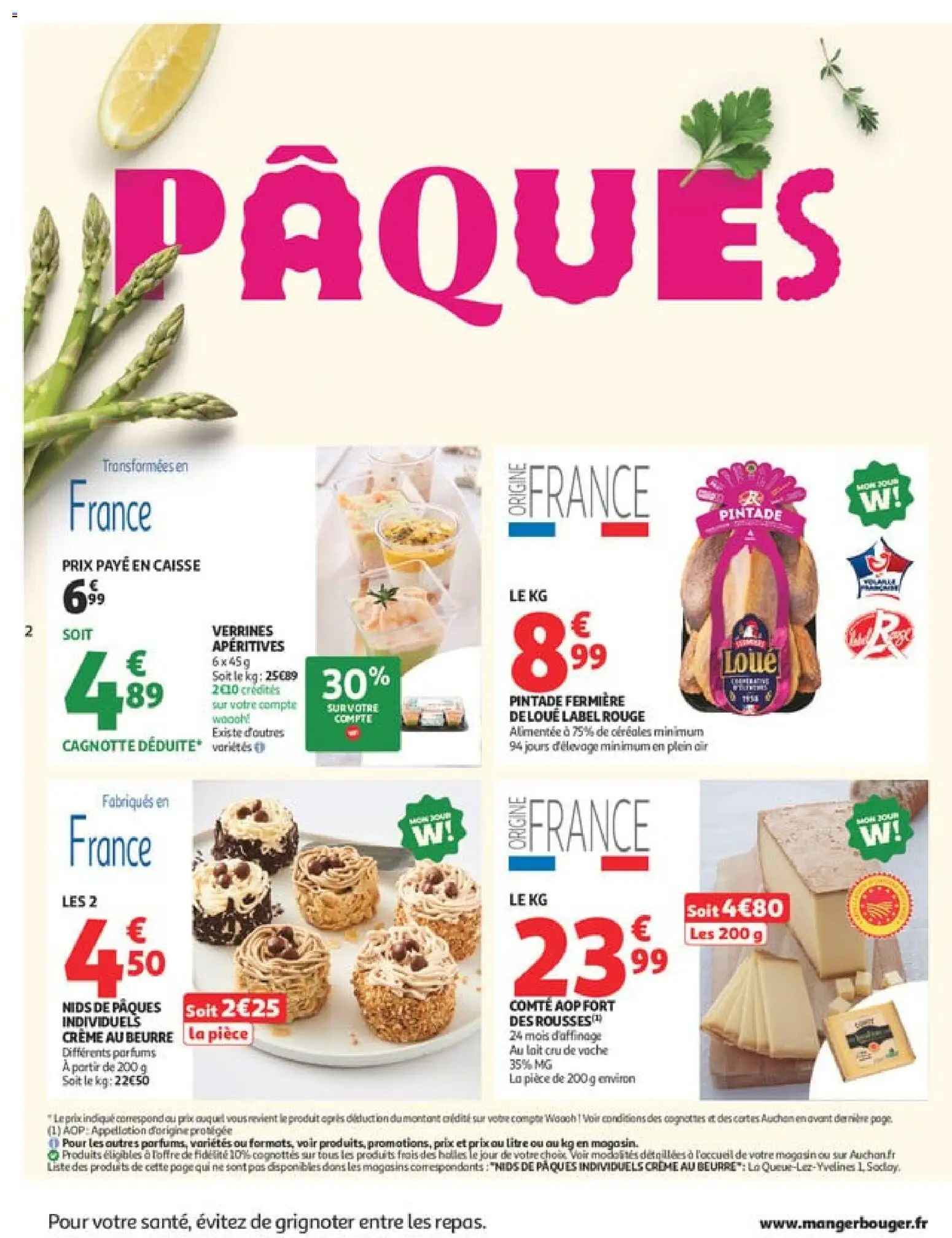 {H1} | Page: 2 | Produits: Verrines, Pintade, Beurre, Céréales