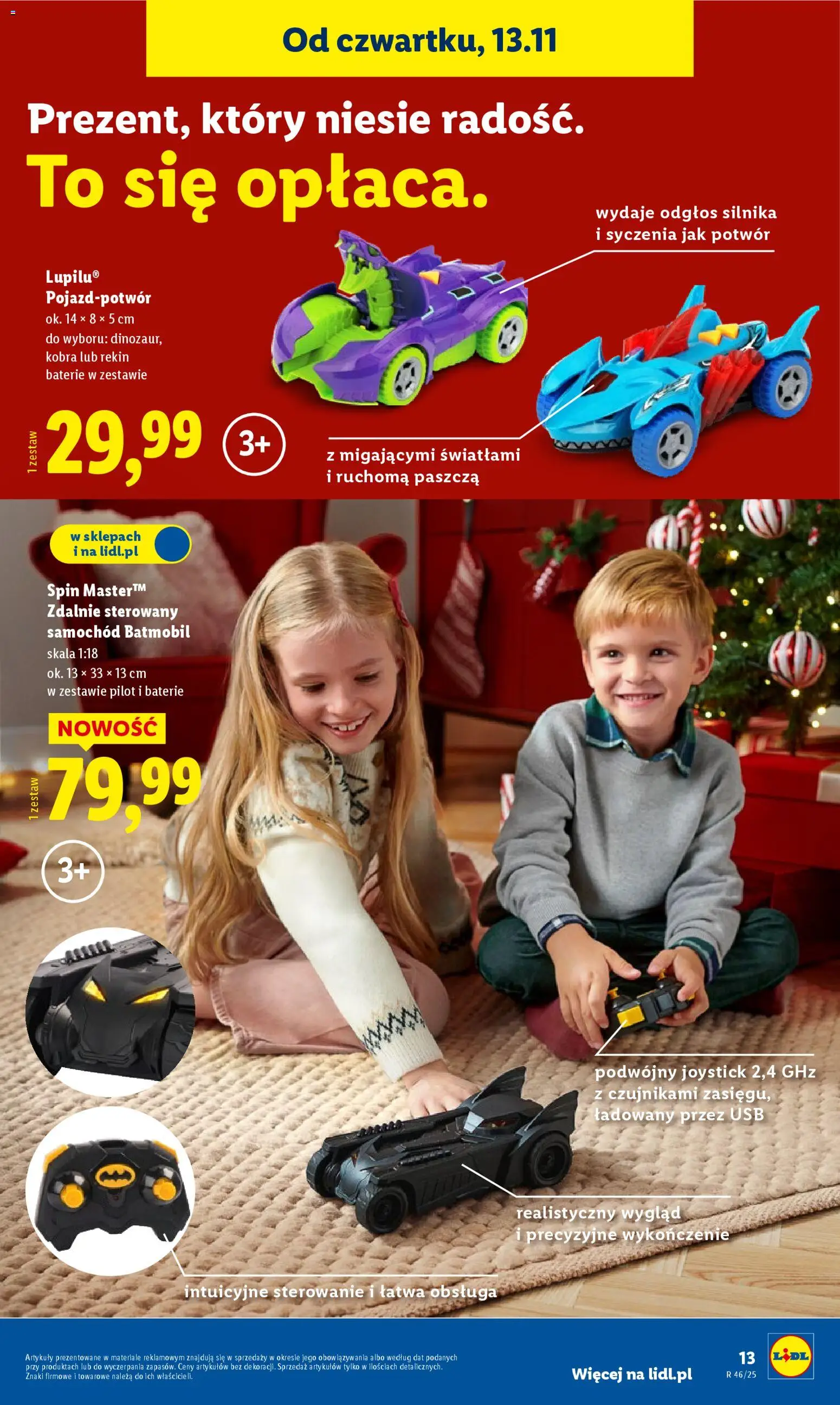 Lidl Katalog zabawek od 03.11.2025 | Strona: 13 | Produkty: USB, Baterie