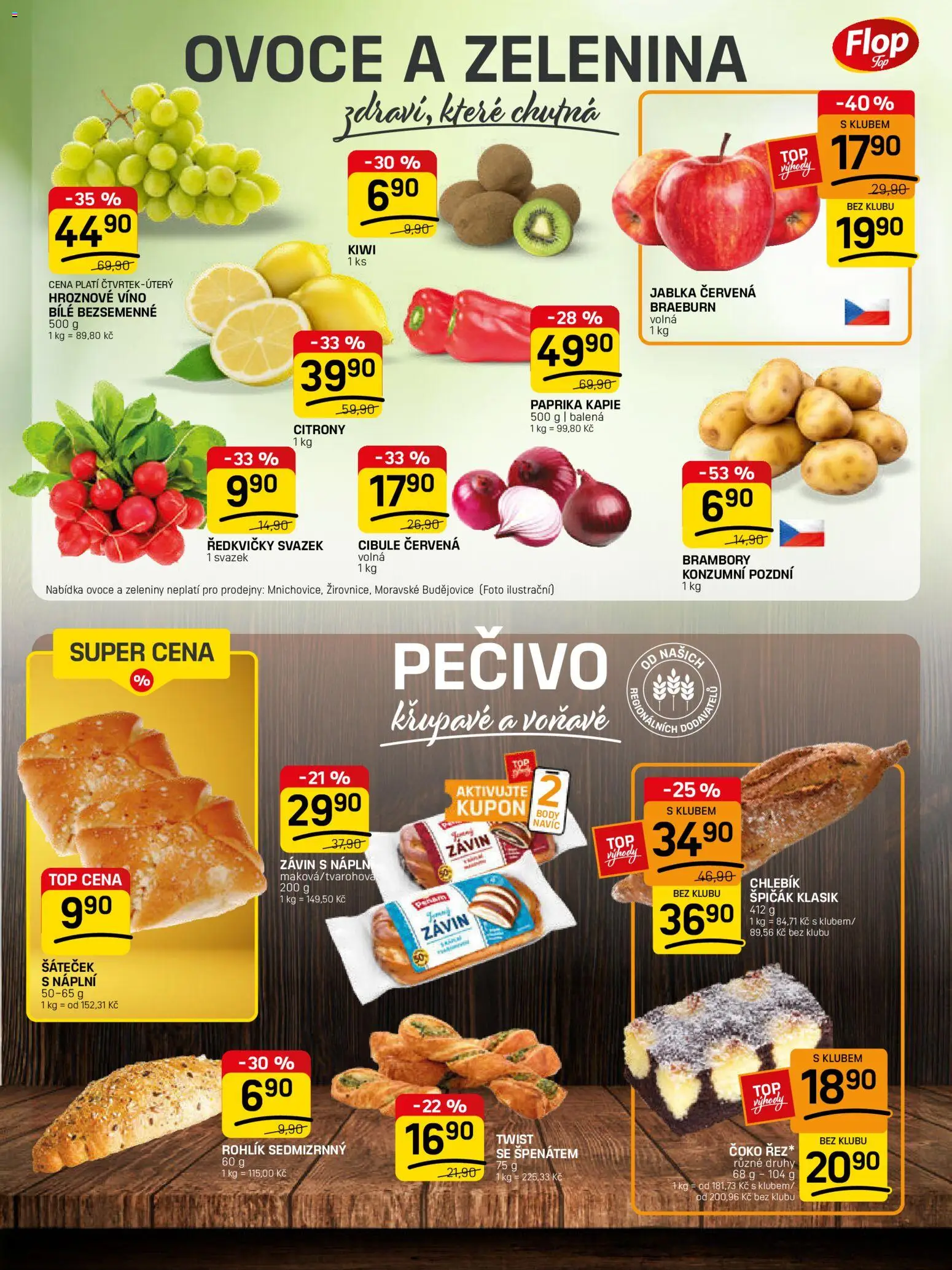 Flop leták - FlopTop od 18.02.2026 | Strana: 3 | Produkty: Jablka, Paprika, Pečivo, Ředkvičky