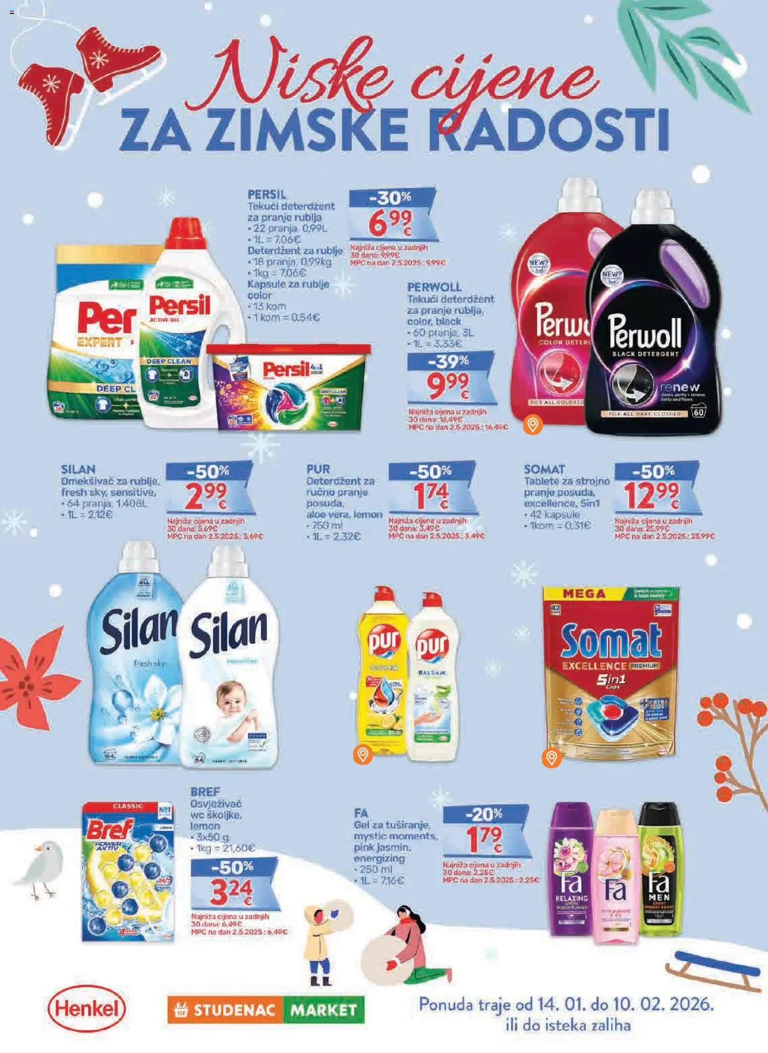 Studenac katalog | vrijedi od 28.01.2026 | Stranica: 31 | Proizvodi: Omekšivač, Deterdžent, Tekući deterdžent, Somat