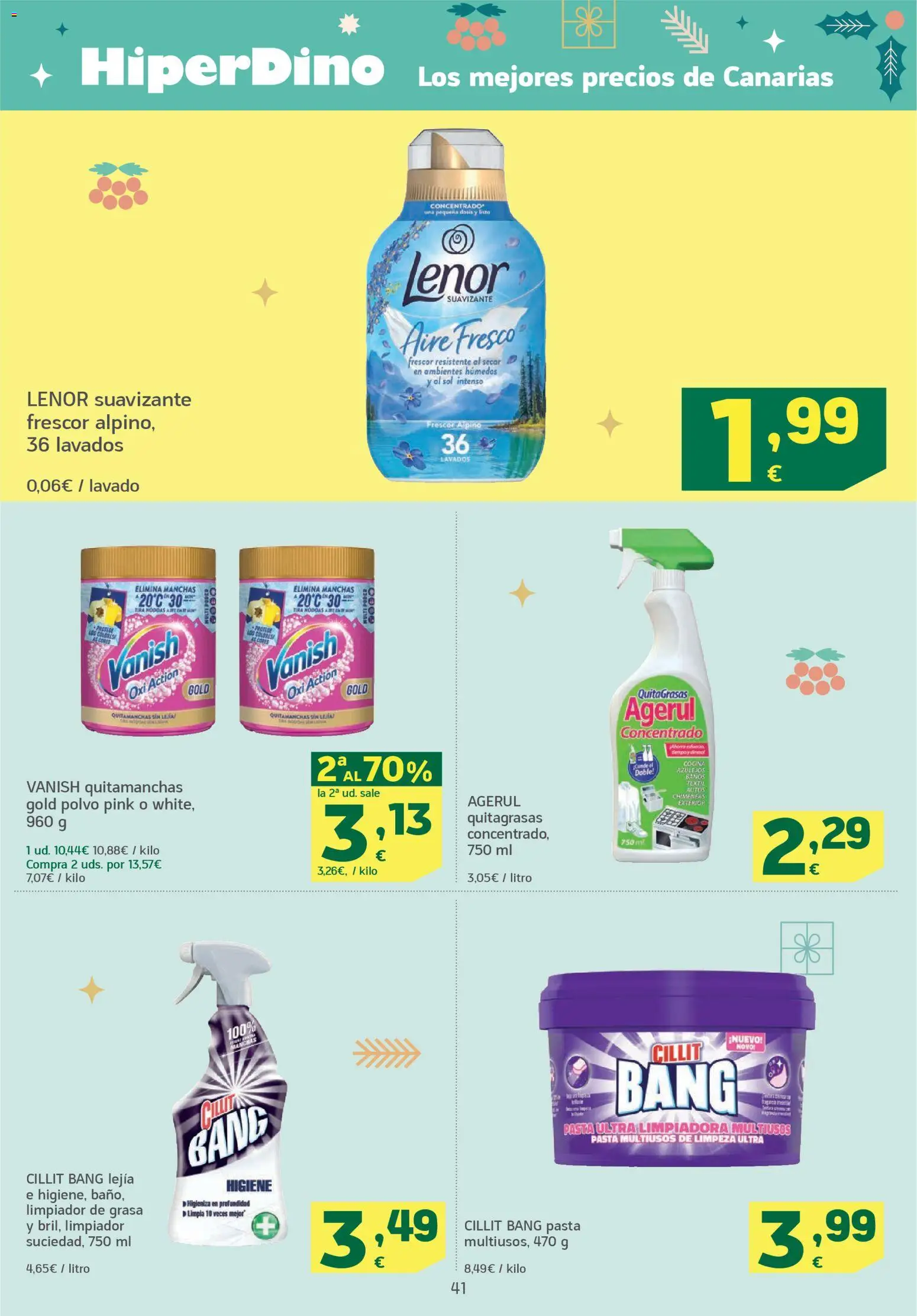 HiperDino folleto │ válido desde el 26.12.2025 | Página: 41 | Productos: Polvo, Quitamanchas, Pasta, Suavizante