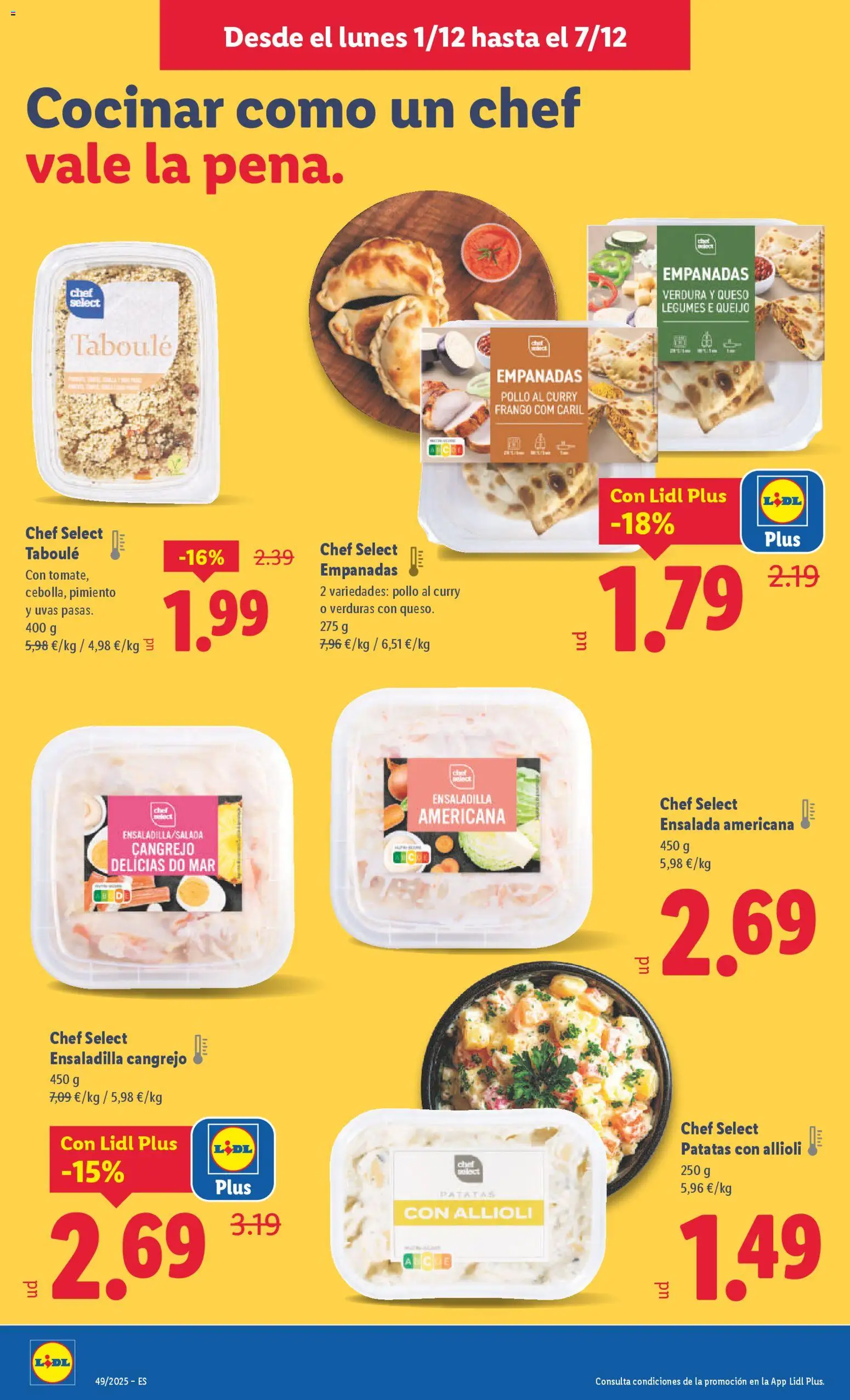 Lidl folleto │ válido desde el 01.12.2025 | Página: 12 | Productos: Ensaladilla, Queso, Τζίντζερ, Ensalada