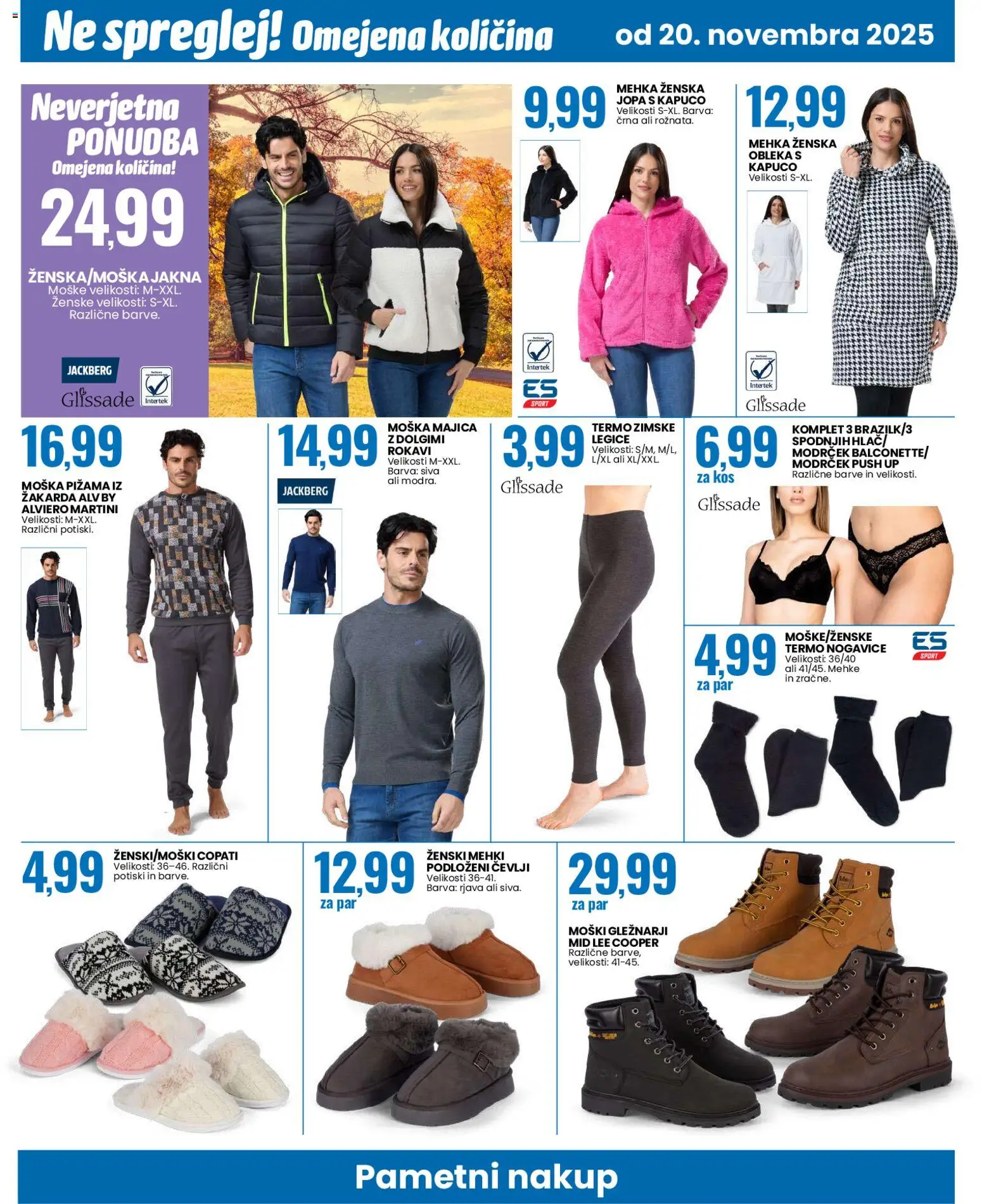 Novi Eurospin katalog ponudbe – veljaven od 20.11.2025 | Stran: 14 | Izdelki: Barva, Modrcek, Obleka, Copati