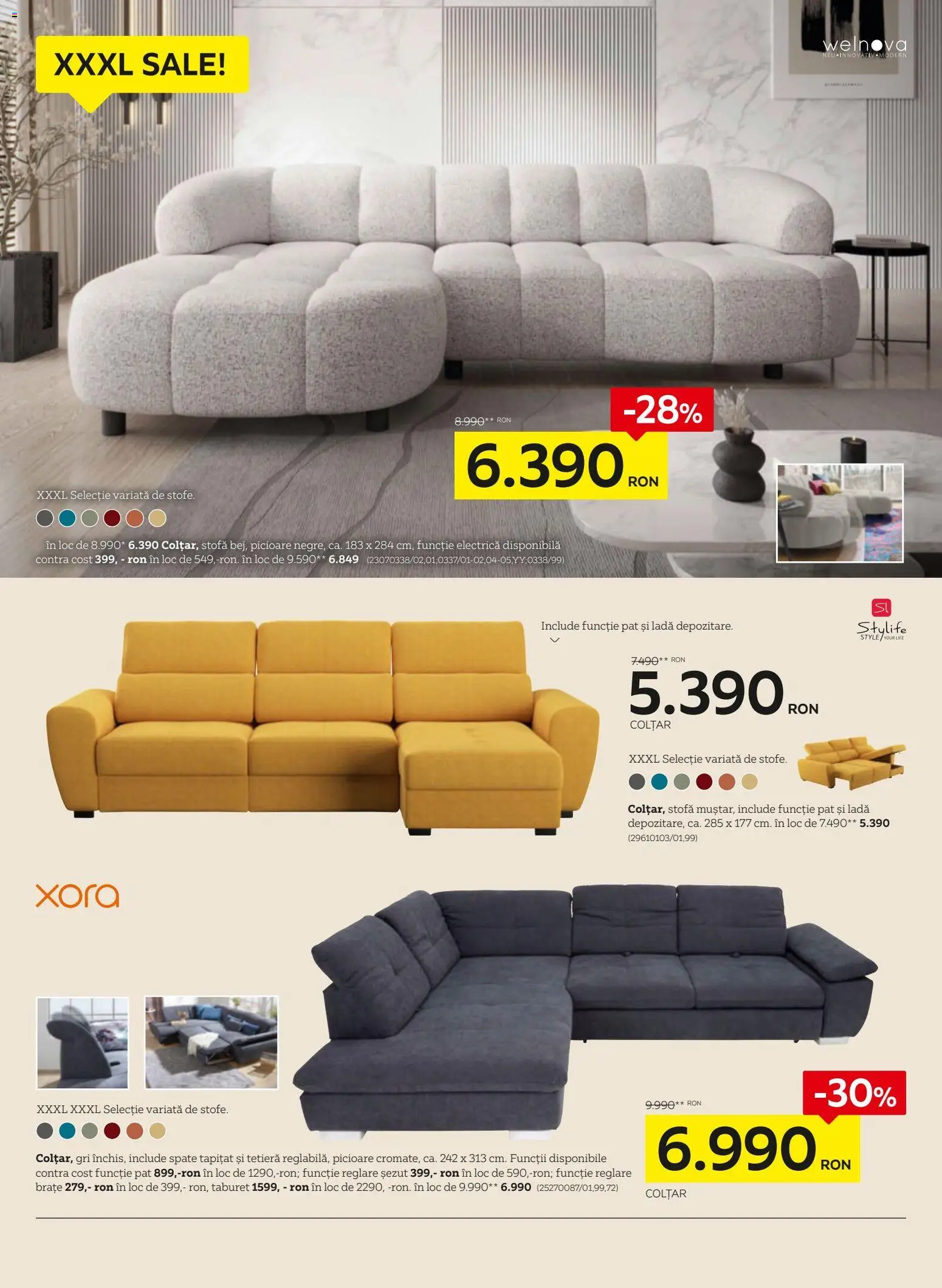 Noul catalog XXXLutz – valabil de la 19.01.2026 | Pagină: 8 | Produse: Delgeç, Pat, Colțar, Taburet