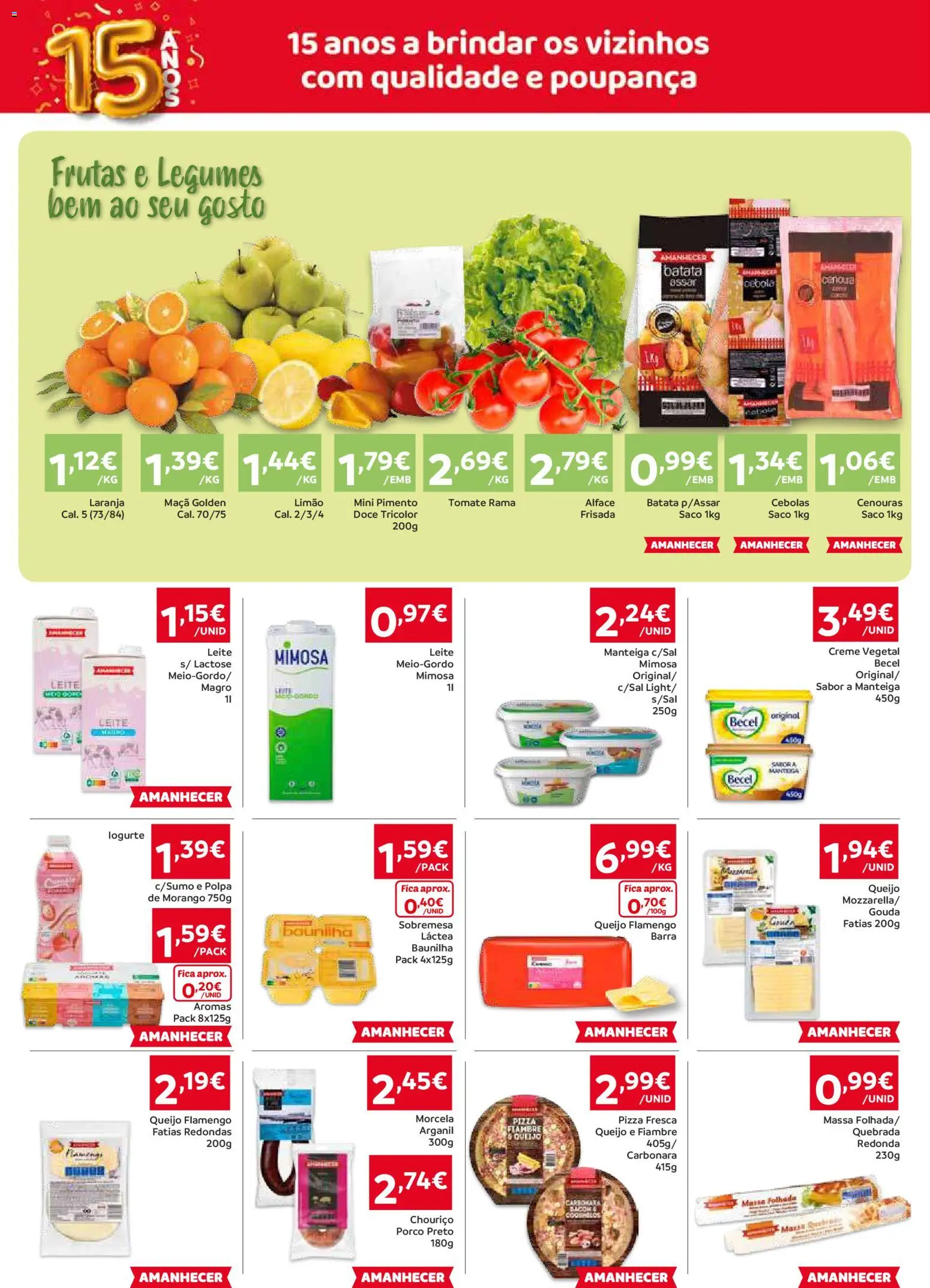 Amanhecer Folheto Madeira │ válido de 29.01.2026 | Página: 2 | Produtos: Batata, Chouriço, Tomate, Alface