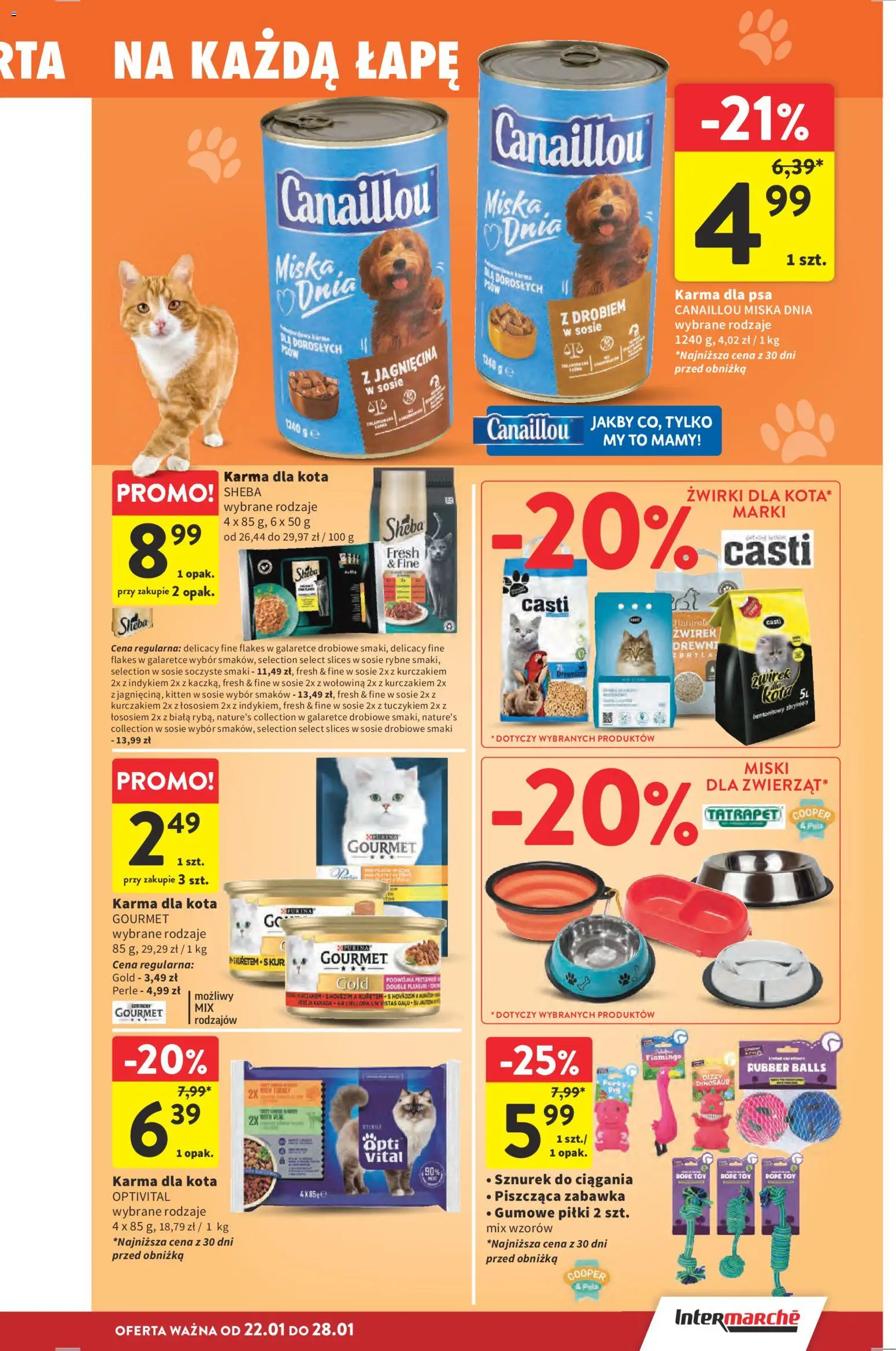 Intermarche Gazetka od 22.01.2026 | Strona: 39 | Produkty: Jagnięcina, Karma dla kota, Karma dla psa, Wołowina