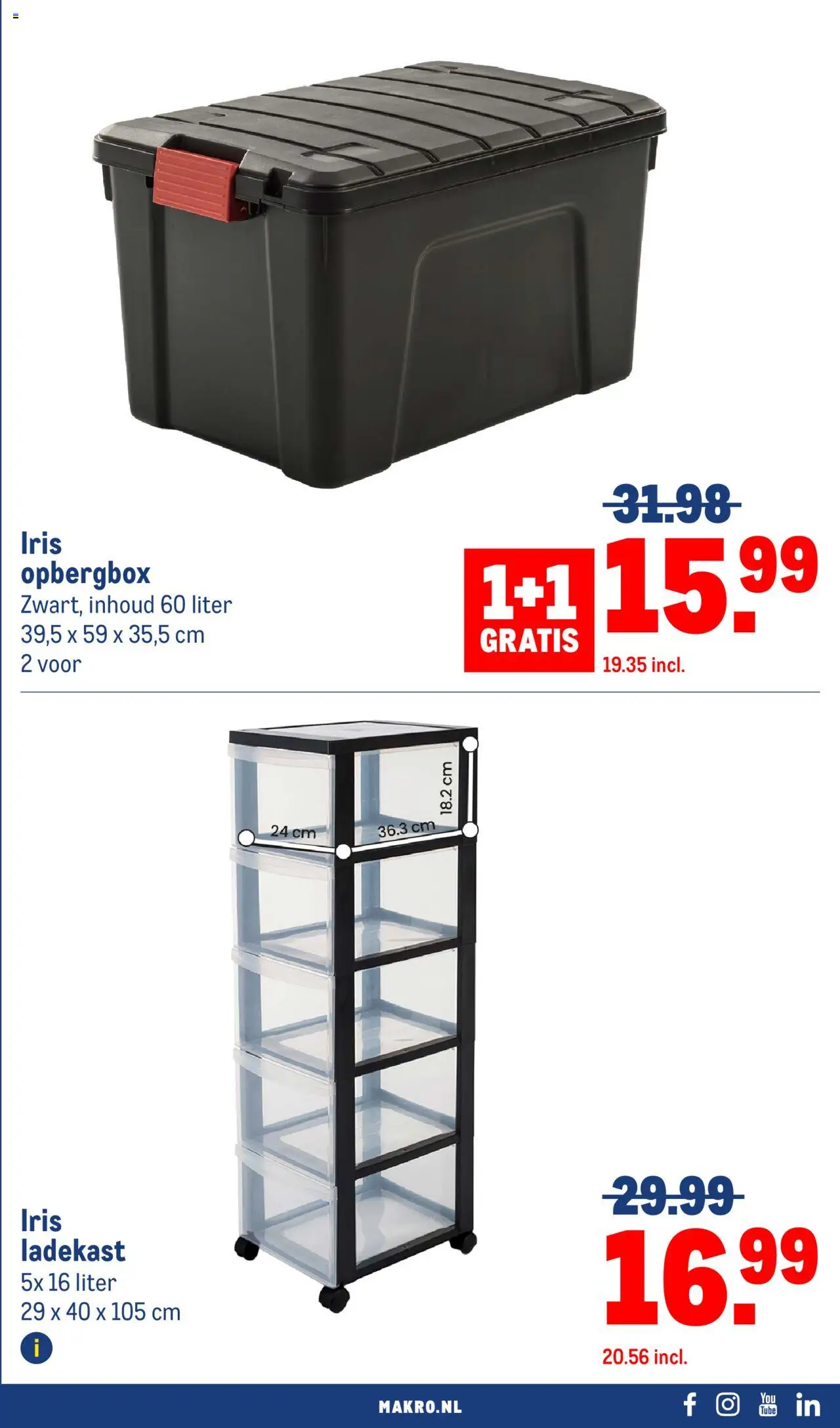  | Pagina: 13 | Producten: Ladekast