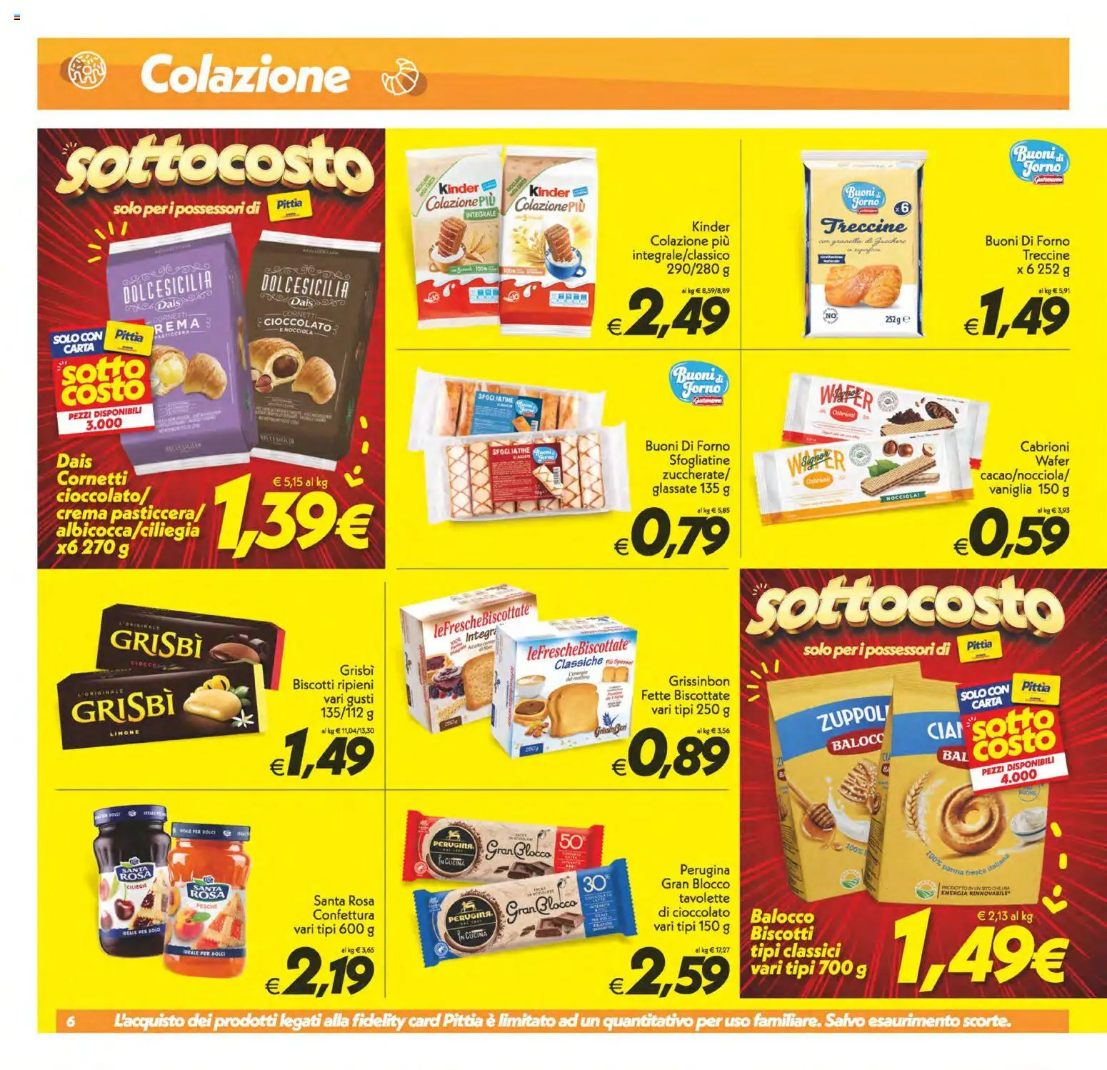 Volantino SuperConveniente del 24.02.2026 | Pagina: 6 | Prodotti: Crema, Panna, Zucchero, Limone