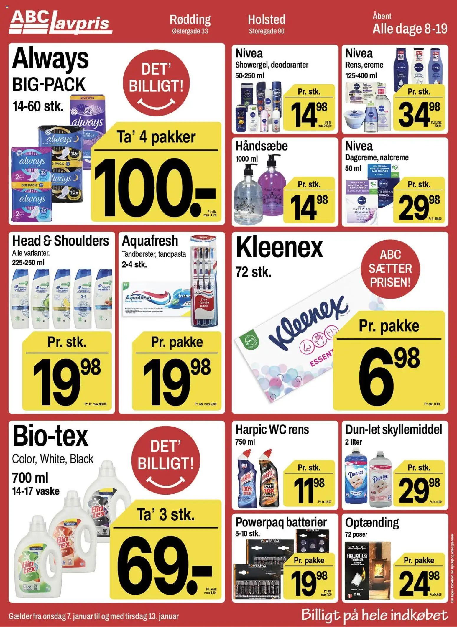 Abc Lavpris tilbudsavis – gyldig fra 07.01.2026 | Side: 10 | Produkter: Creme, Tandpasta, Skyllemiddel, Batterier
