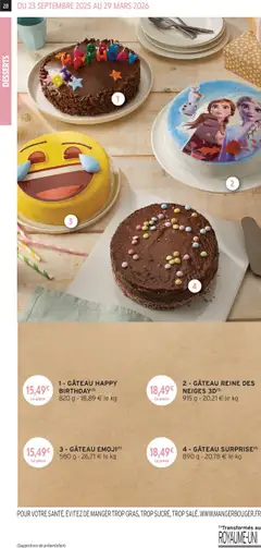 Intermarché - Prévisualisation de 2 - GÂTEAU REINE DES NEIGES 3D(1), Gâteau Reine des Neiges 3D valide à partir de 23.09.2025 | Page: 28 | Produits: Gâteau Reine des Neiges