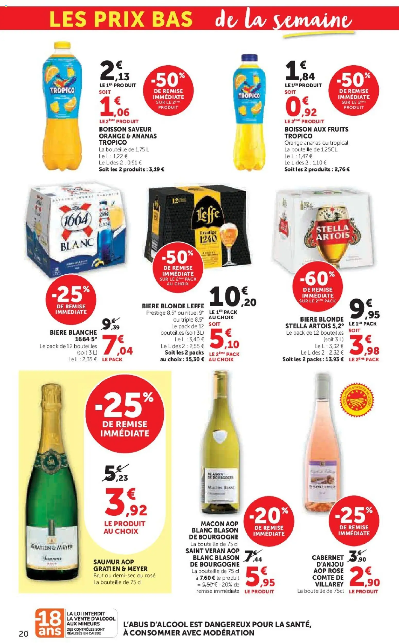 {H1} | Page: 20 | Produits: Orange, Biere blonde leffe, Bière, Ananas