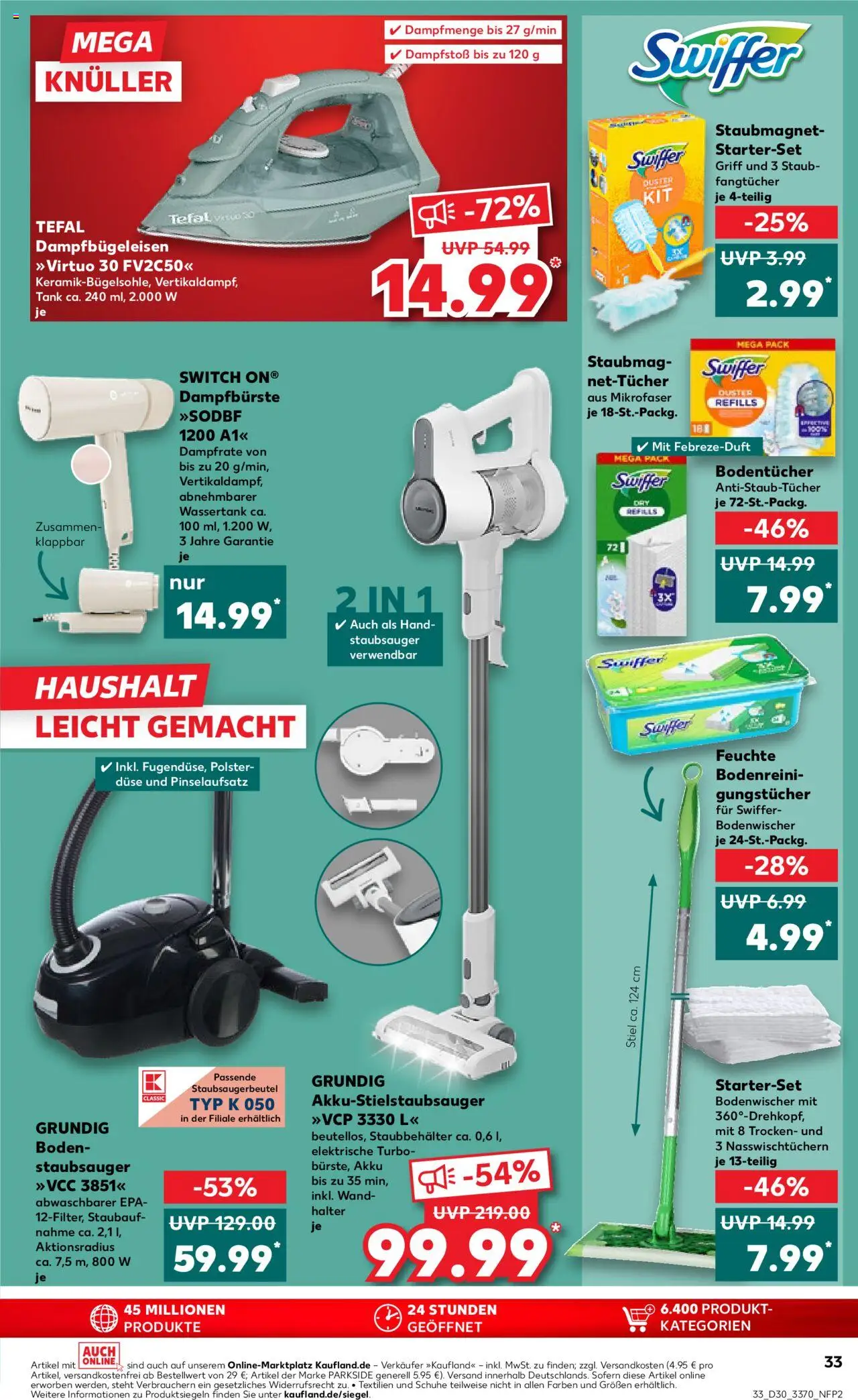 Kaufland Prospekt 	 - gültig ab dem 24.07.2025 | Seite: 33 | Produkte: Staubsauger, Swiffer