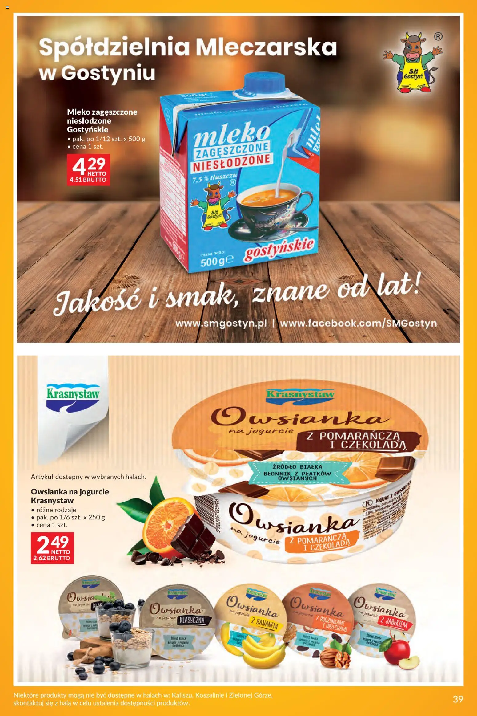 Makro gazetka - Markowe Inspiracje Maja od 28.04.2026 | Strona: 37 | Produkty: Mleko zagęszczone niesłodzone, Owsianka, Jogurt, Czekolada