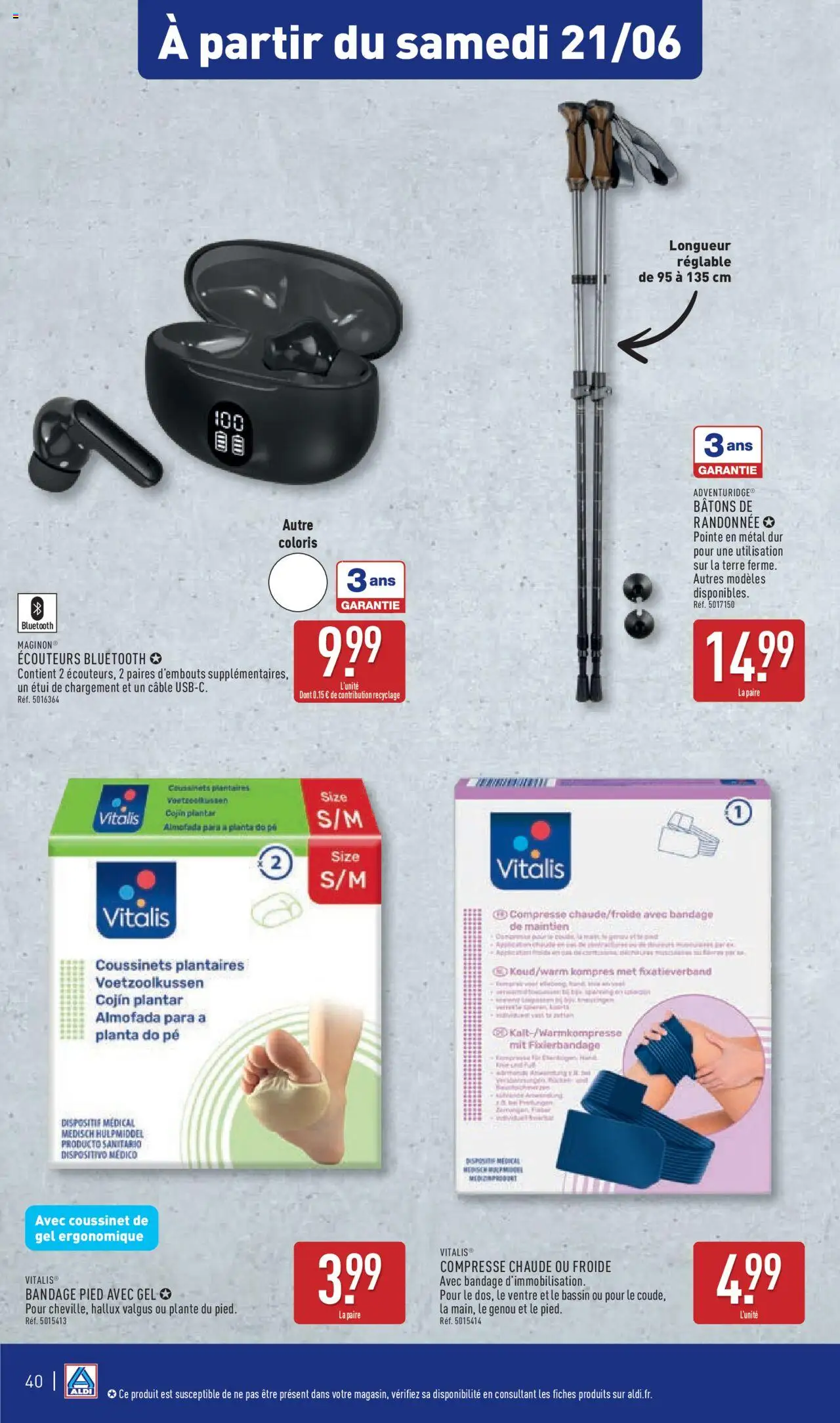  | Page: 43 | Produits: Écouteurs, Câble, Bandage, Bâtons de randonnée