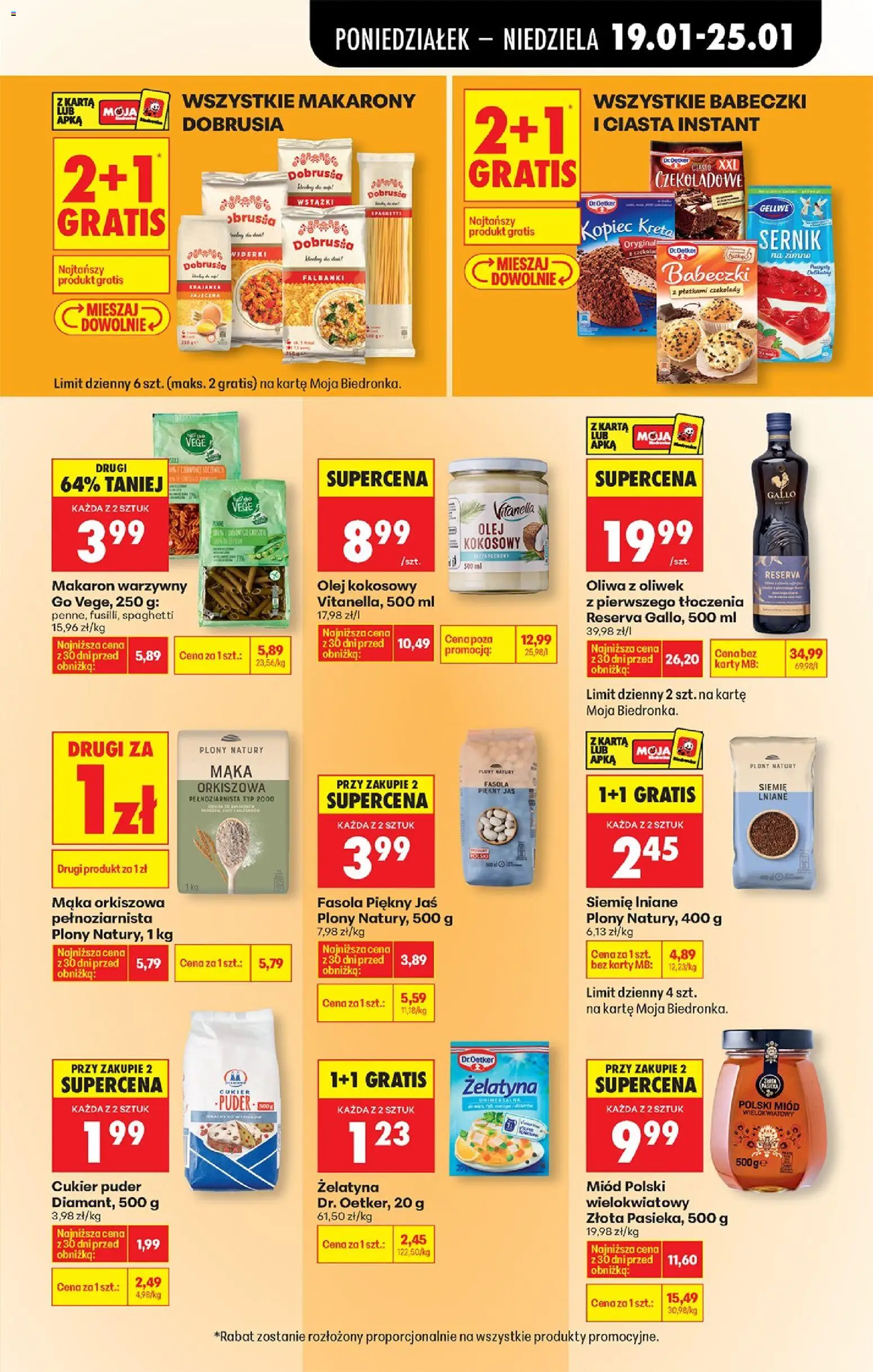 Biedronka gazetka od 19.01.2026 | Strona: 55 | Produkty: Miód, Ciasto, Makaron warzywny, Puder