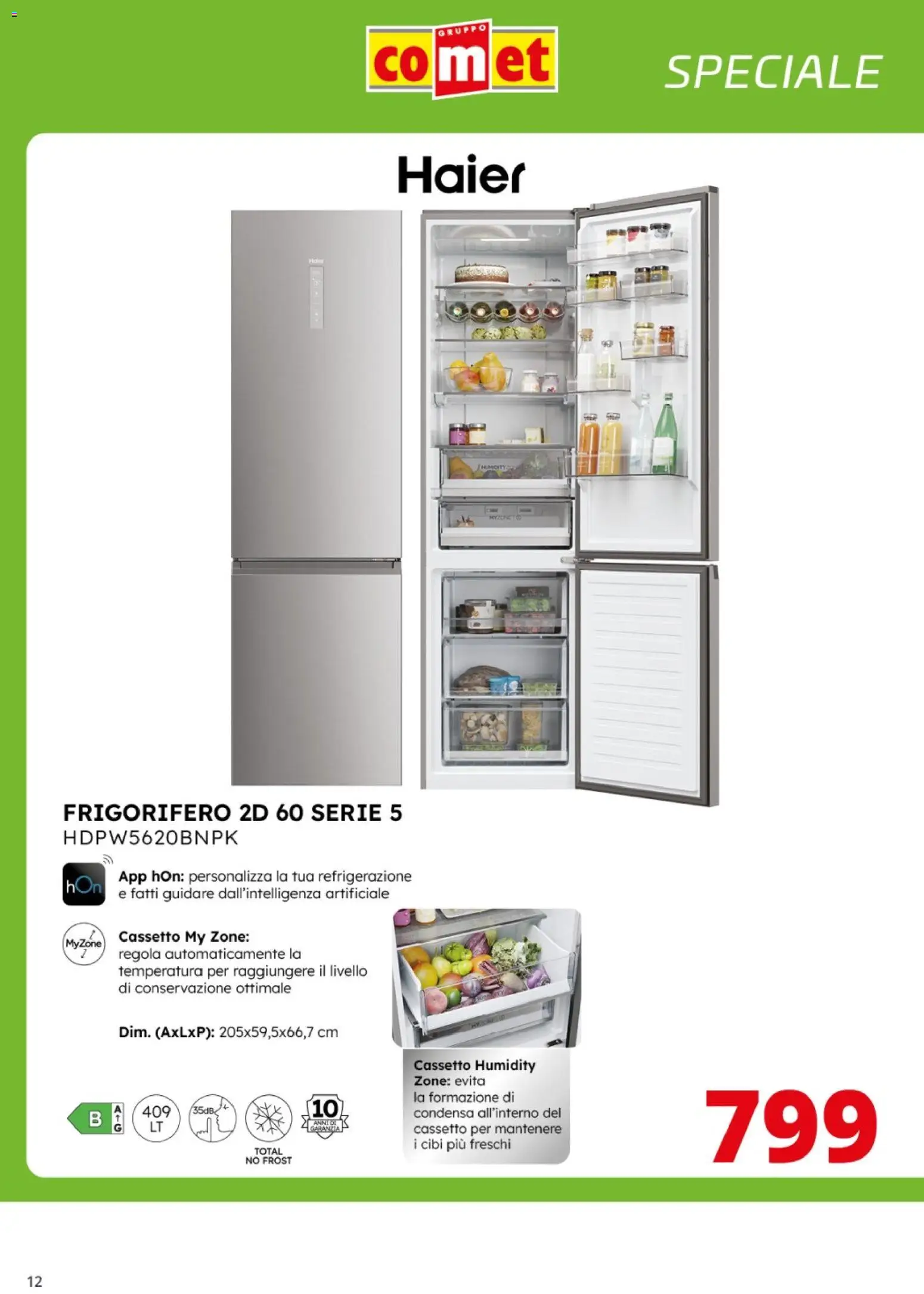Volantino Comet del 17.11.2025 | Pagina: 12 | Prodotti: Frigorifero