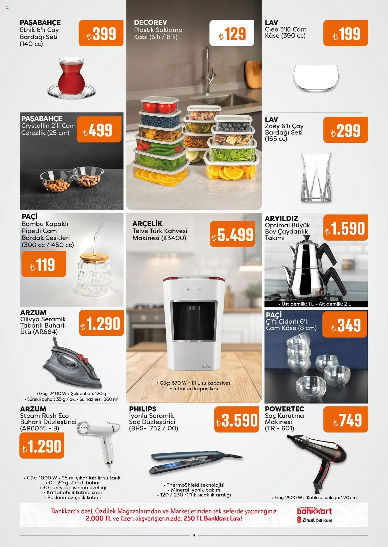 Özdilek Katalog - 24.09.2025 tarihinden itibaren geçerlidir | Sayfa: 4 | Ürünler: Saç düzleştirici, Su, Kablo, Çay bardağı