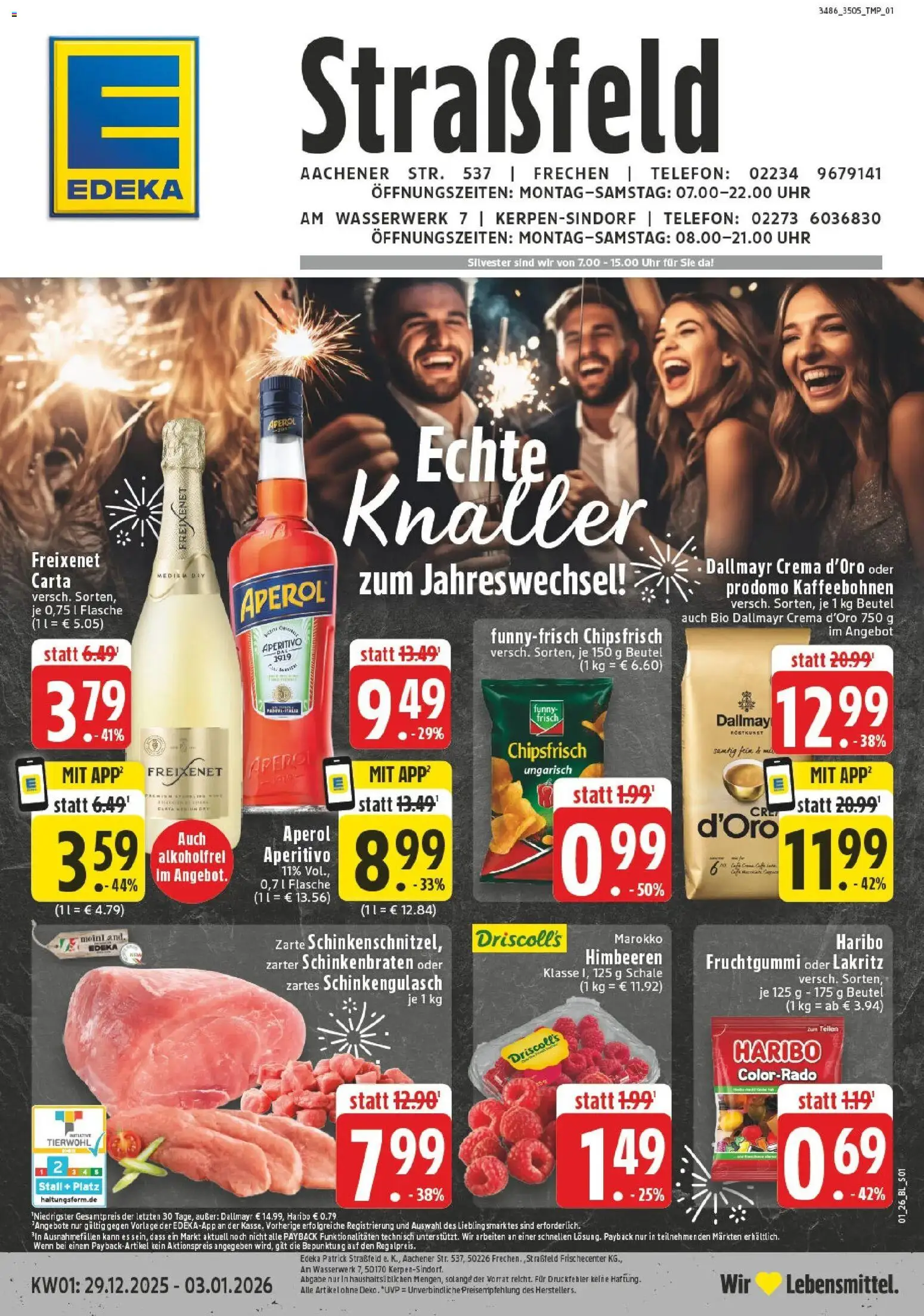 Edeka prospekt Kerpen	 – gültig ab 28.12.2025 | Seite: 1 | Produkte: Himbeeren, Funny frisch, Telefon, Uhr