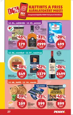 PENNY Akciós újság - amely érvényes a következő dátumtól: 04.12.2025 | Oldal: 31 | Termékek: Mosogatógép, Lazacfilé, Krémtúró, Grappa