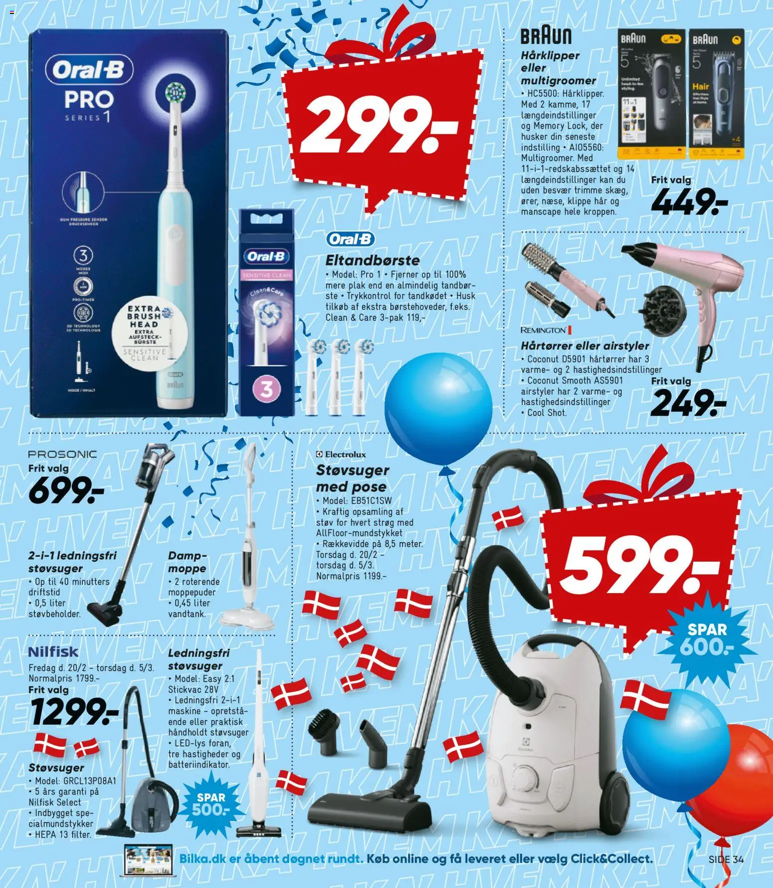 Bilka tilbudsavis – gyldig fra 20.02.2026 | Side: 26 | Produkter: Eltandbørste, Hårklipper, Støvsuger, Hårtørrer