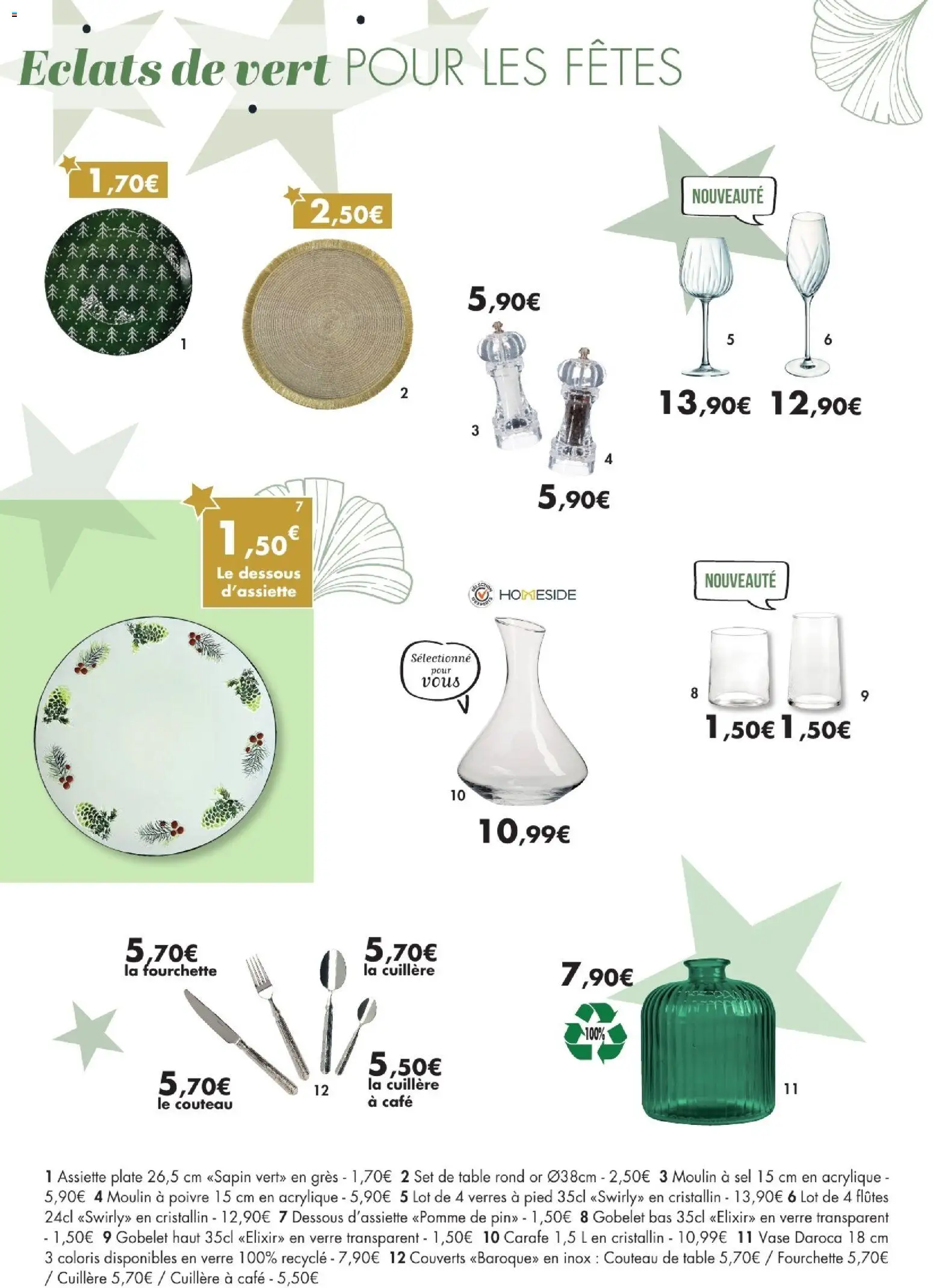 {H1} | Page: 16 | Produits: Pomme, Champagne, Vase, Café