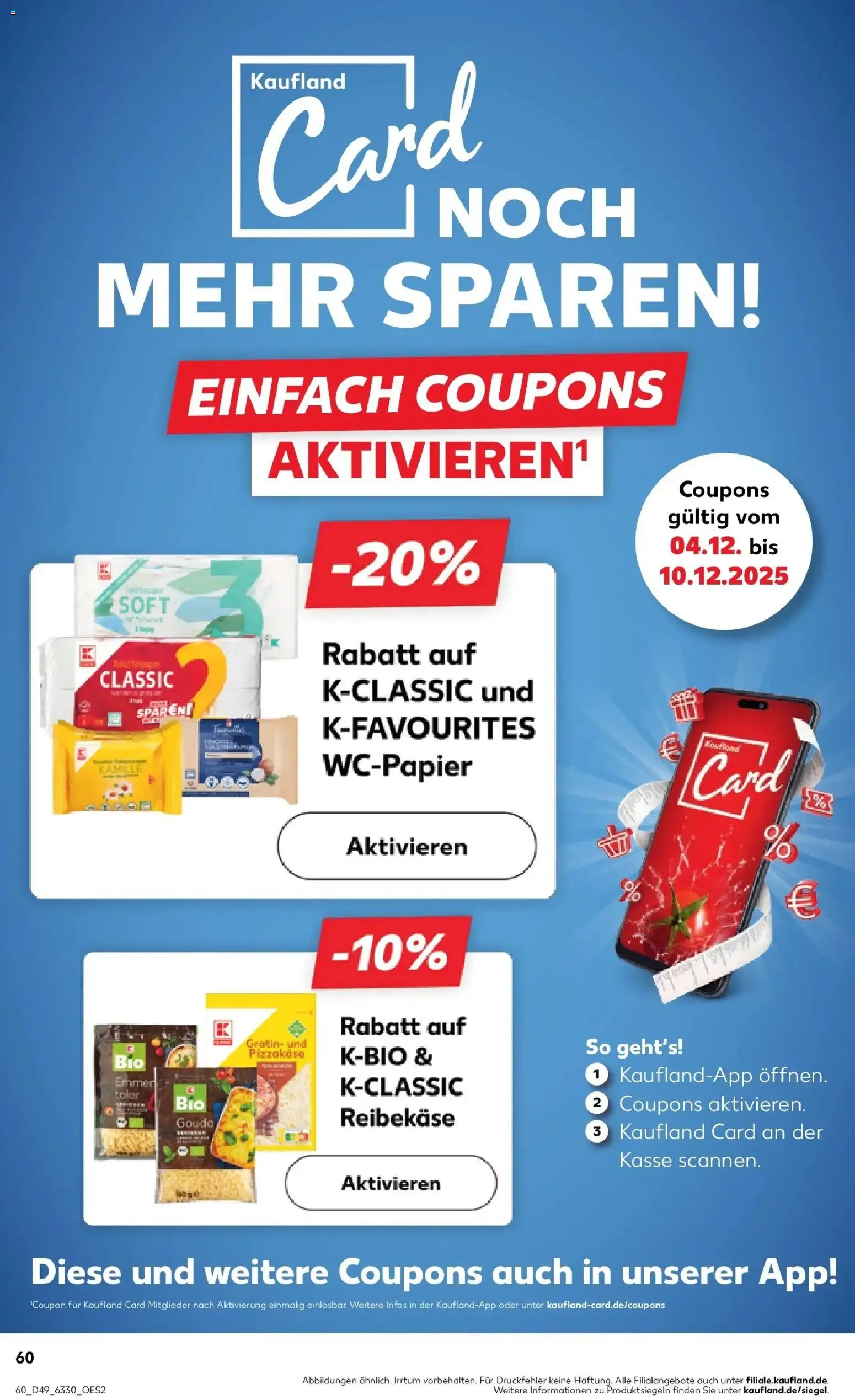 Kaufland prospekt Goslar	 – gültig ab 08.12.2025 | Seite: 60 | Produkte: Gouda, Reibekase, Toilettenpapier