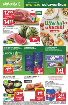 Stokrotka Gazetka od 10.07.2025 | Strona: 1 | Produkty: Czekolada milka, Czekolady milka, Milka, Piwo