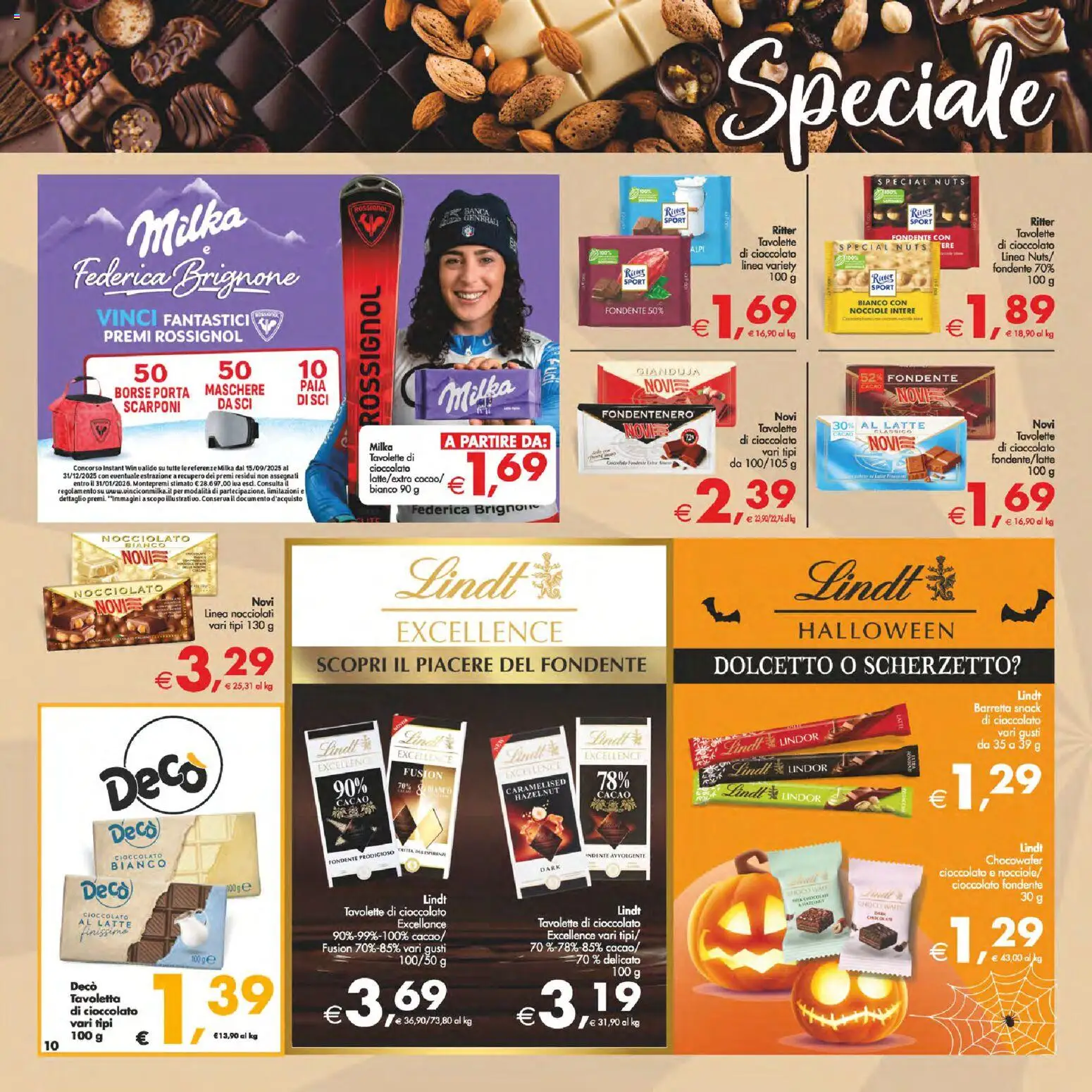 Volantino Decò del 24.10.2025 | Pagina: 12 | Prodotti: Nocciole, Barretta, Cacao, Scarponi