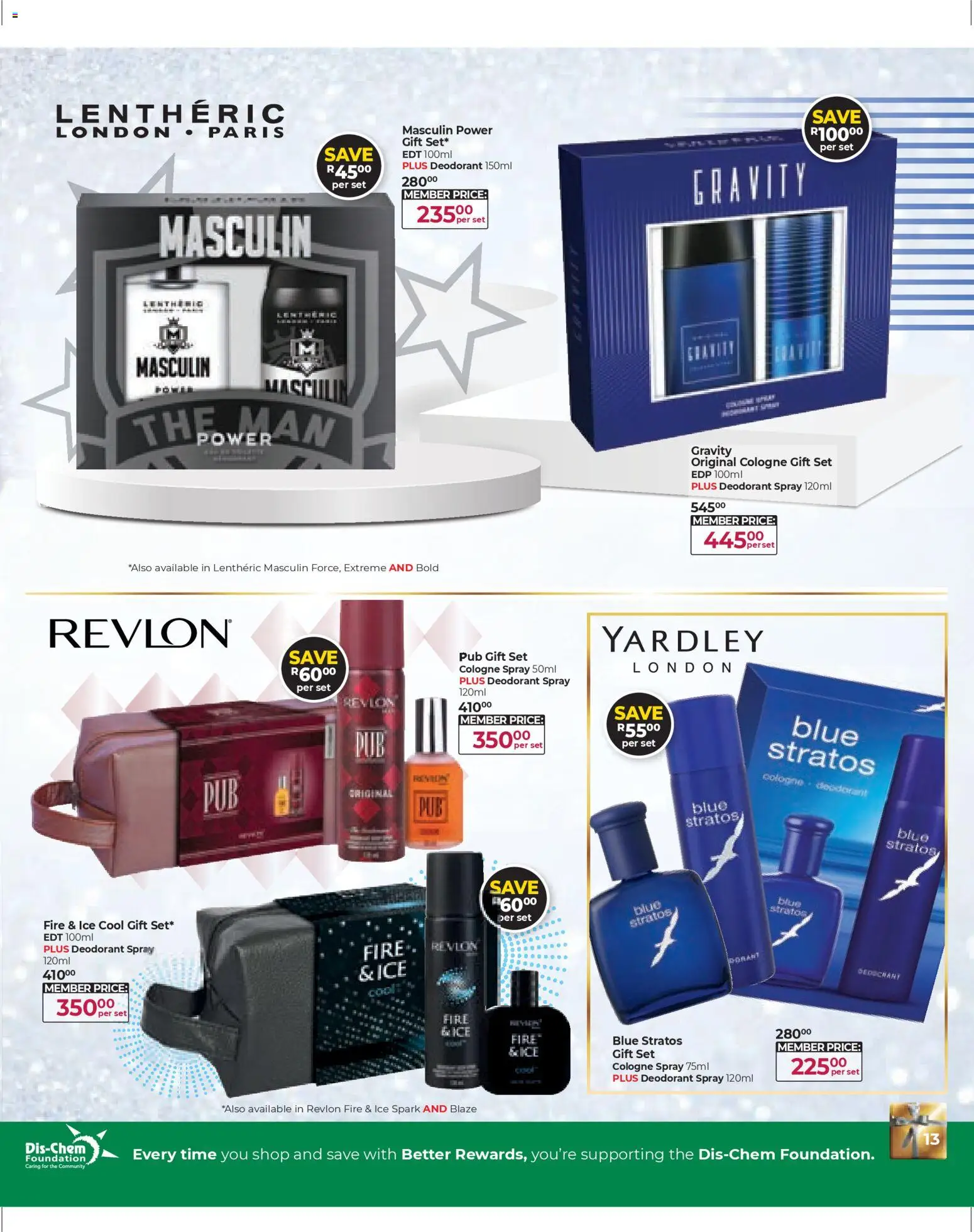 New Dis-Chem catalogue – valid from 29.10.2025 | Page: 13 | Products: Foundation, Deodorant