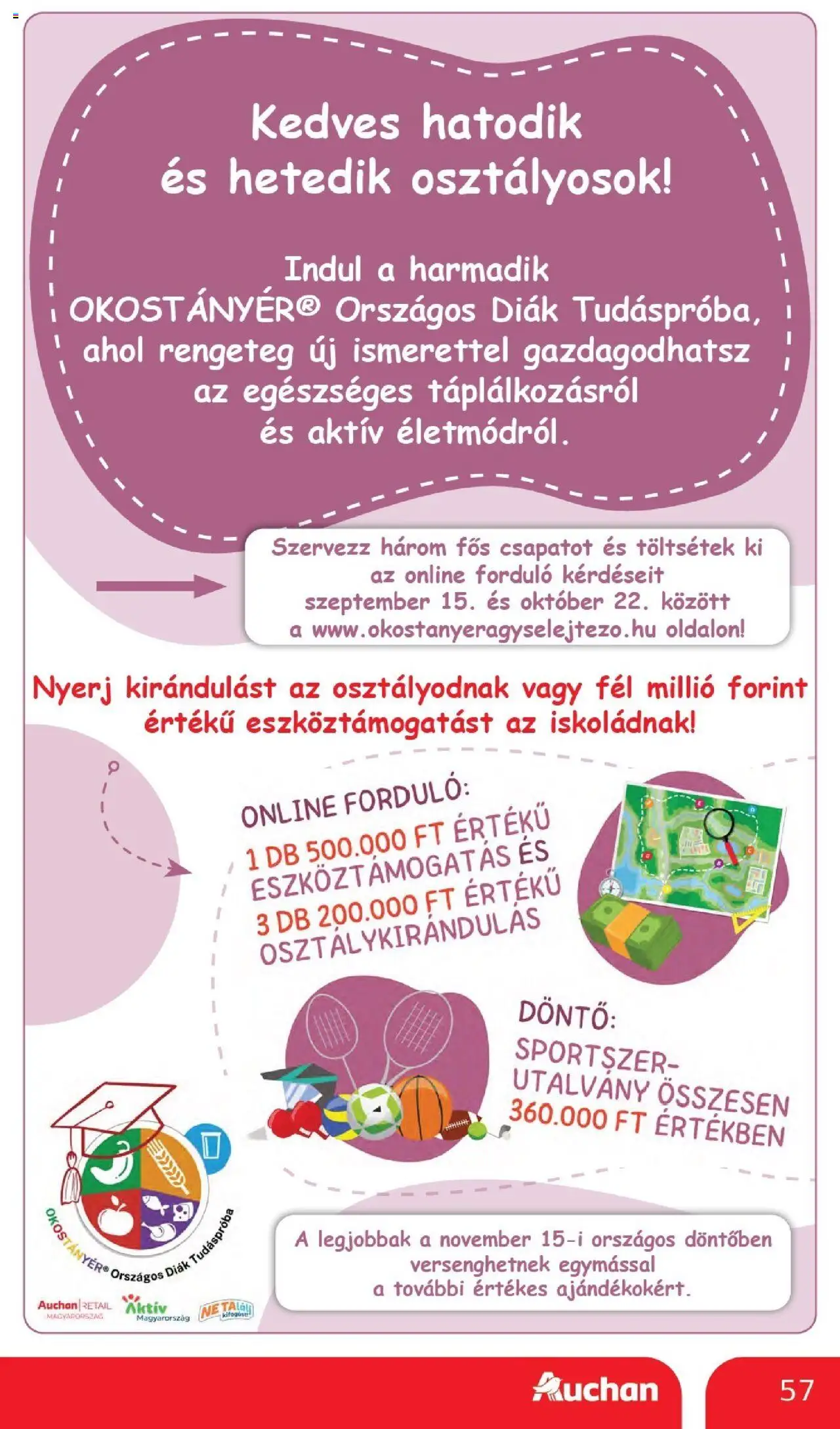 Auchan akciós ujság - amely érvényes a következő dátumtól: 02.10.2025 | Oldal: 57
