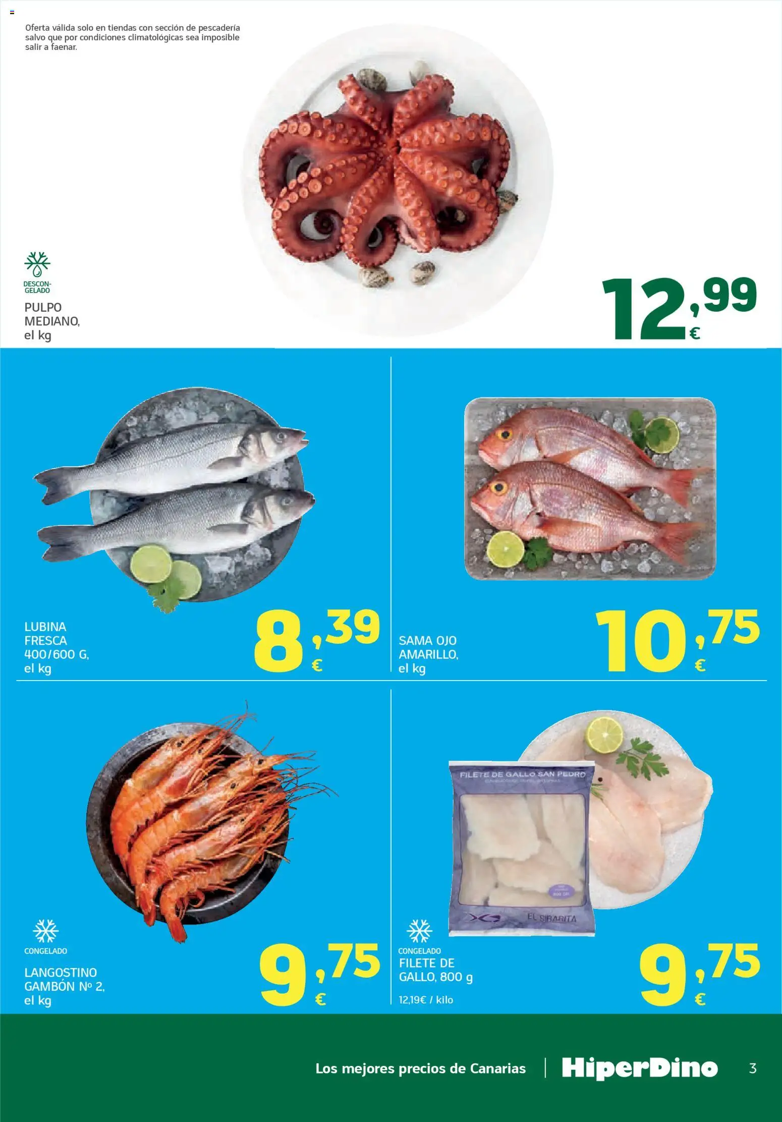 HiperDino folleto │ válido desde el 24.03.2026 | Página: 3 | Productos: Filete, Langostino