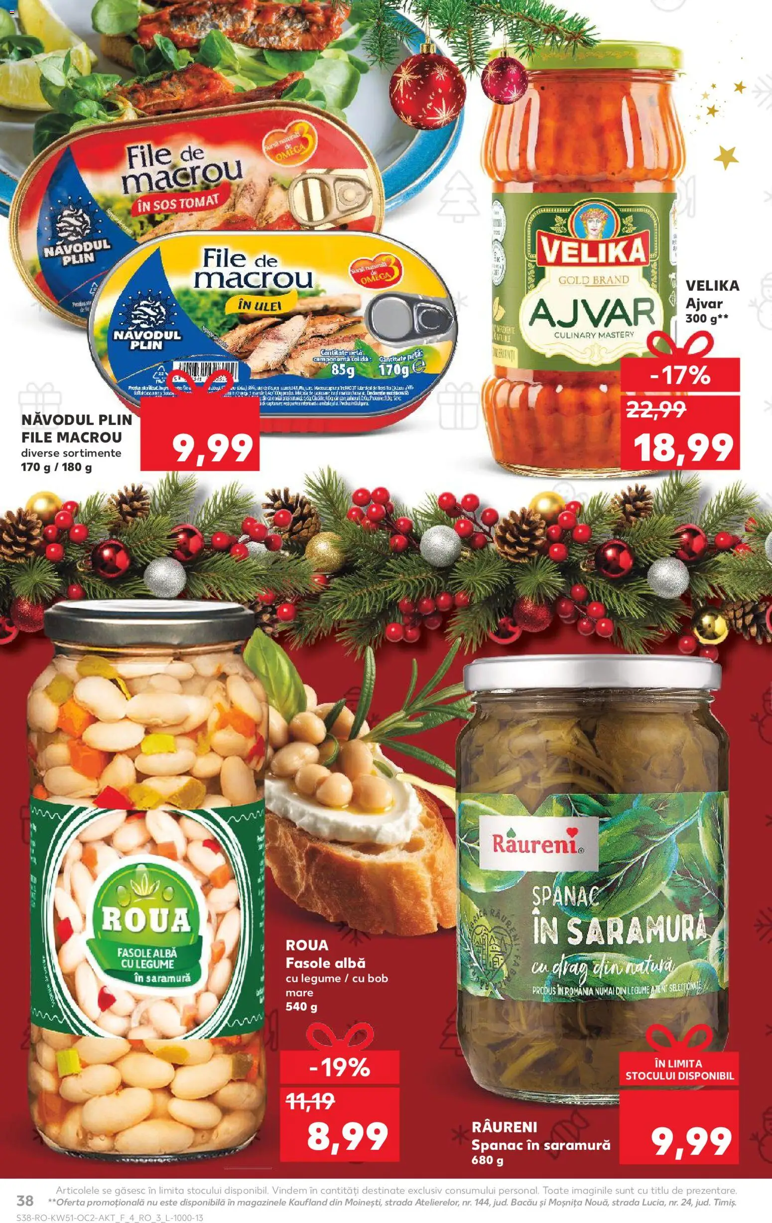 Kaufland RO akciós ujság - amely érvényes a következő dátumtól: 17.12.2025 | Oldal: 38 | Termékek: Ajvár
