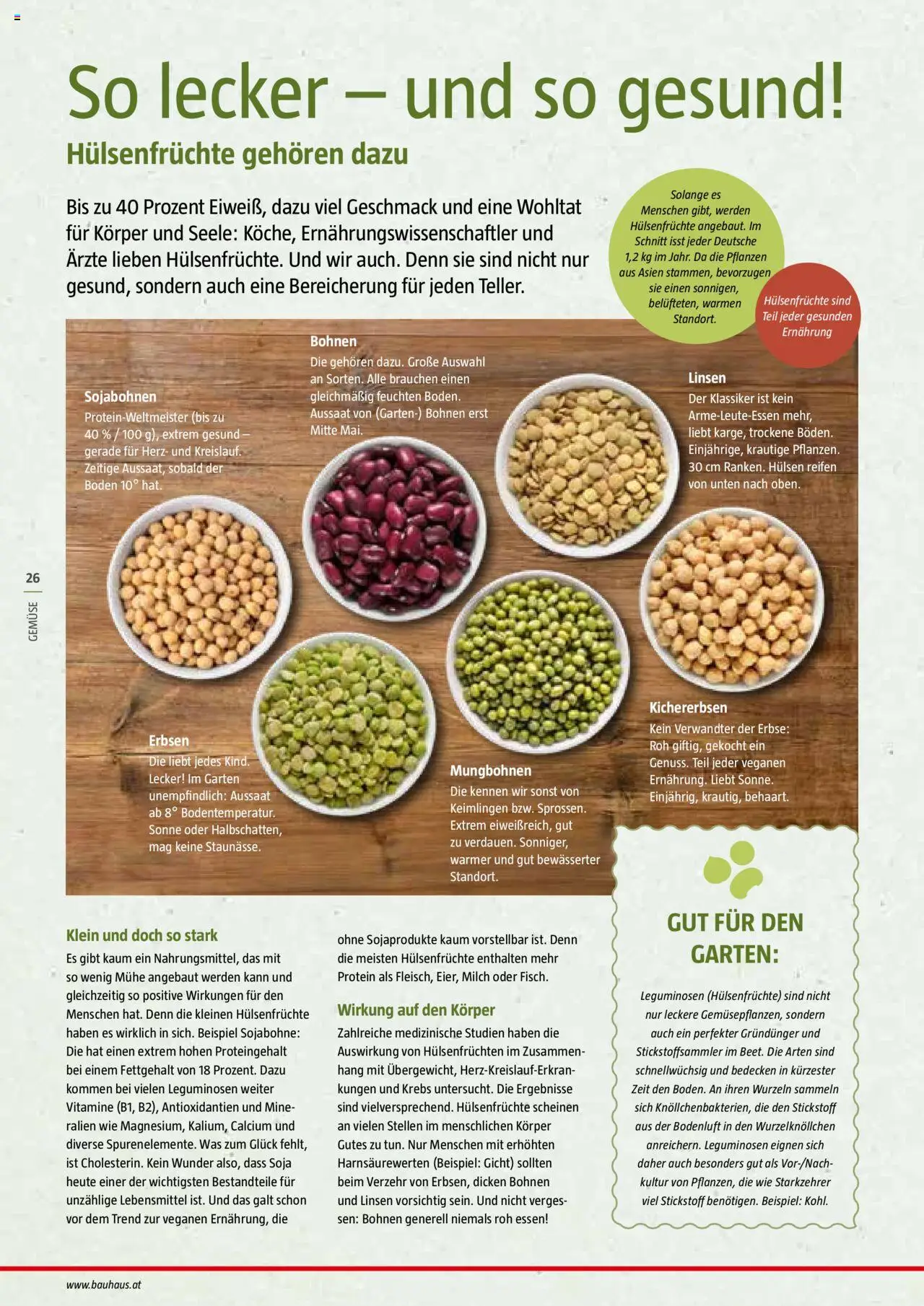 Bauhaus Reiche Ernte Magazin 2025 gültig ab 01.07.2025 | Seite: 26 | Produkte: Gemüse, Erbsen, Libacomb, Milch
