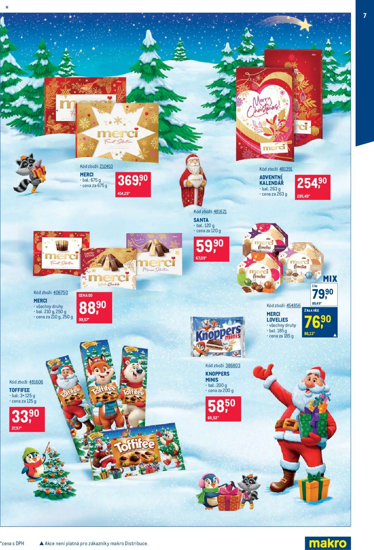 Makro leták - Mikulášské čokolády od 08.10.2025 | Strana: 7 | Produkty: Knoppers, Finest, Toffifee, Kalendář