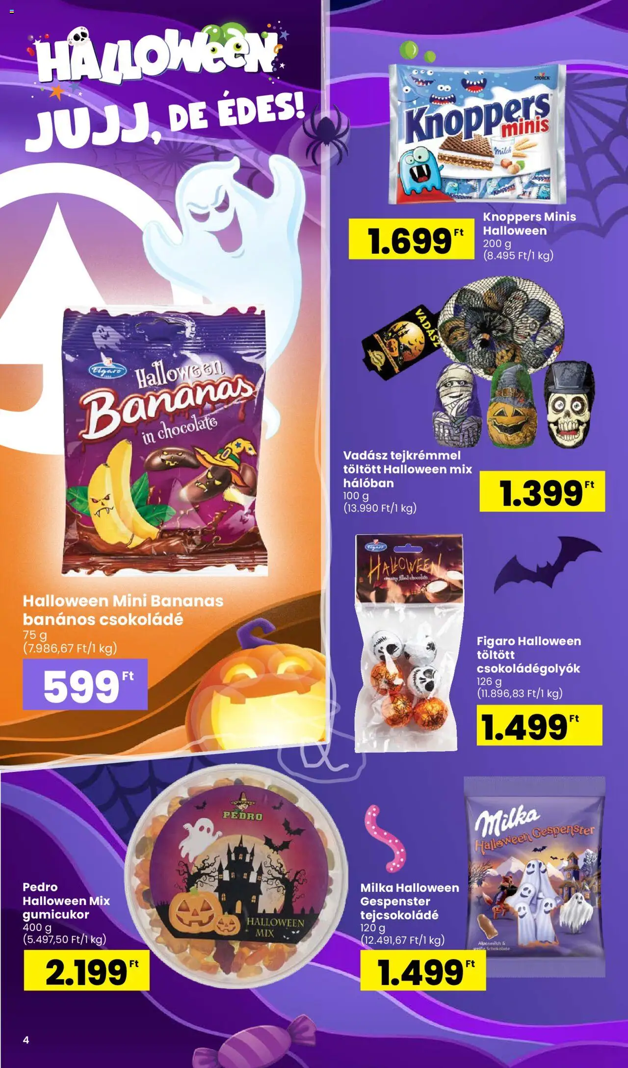 Interspar akciós ujság - amely érvényes a következő dátumtól: 02.10.2025 | Oldal: 4 | Termékek: Gumicukor, Tejcsokoládé, Csokoládé