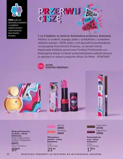 Pogląd oferty "Avon Katalog 12 2025" - ważna od 01.12.2025 | Strona: 52 | Produkty: Eyeliner, Szminka, Płatki, Woda