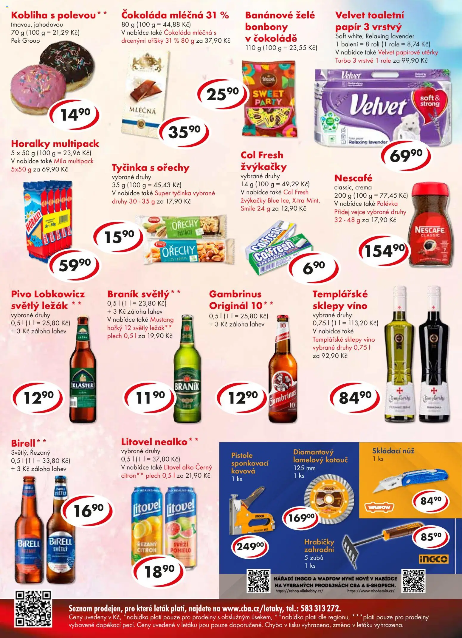 CBA leták - Premium od 29.04.2026 | Strana: 4 | Produkty: Bonbóny, Ořechy, Velvet, Gambrinus