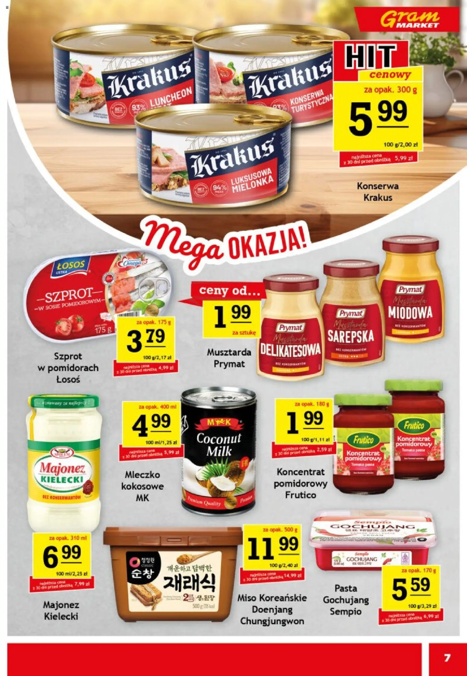 Gram Market Gazetka od 25.02.2026 | Strona: 7 | Produkty: Łosoś, Musztarda, Majonez