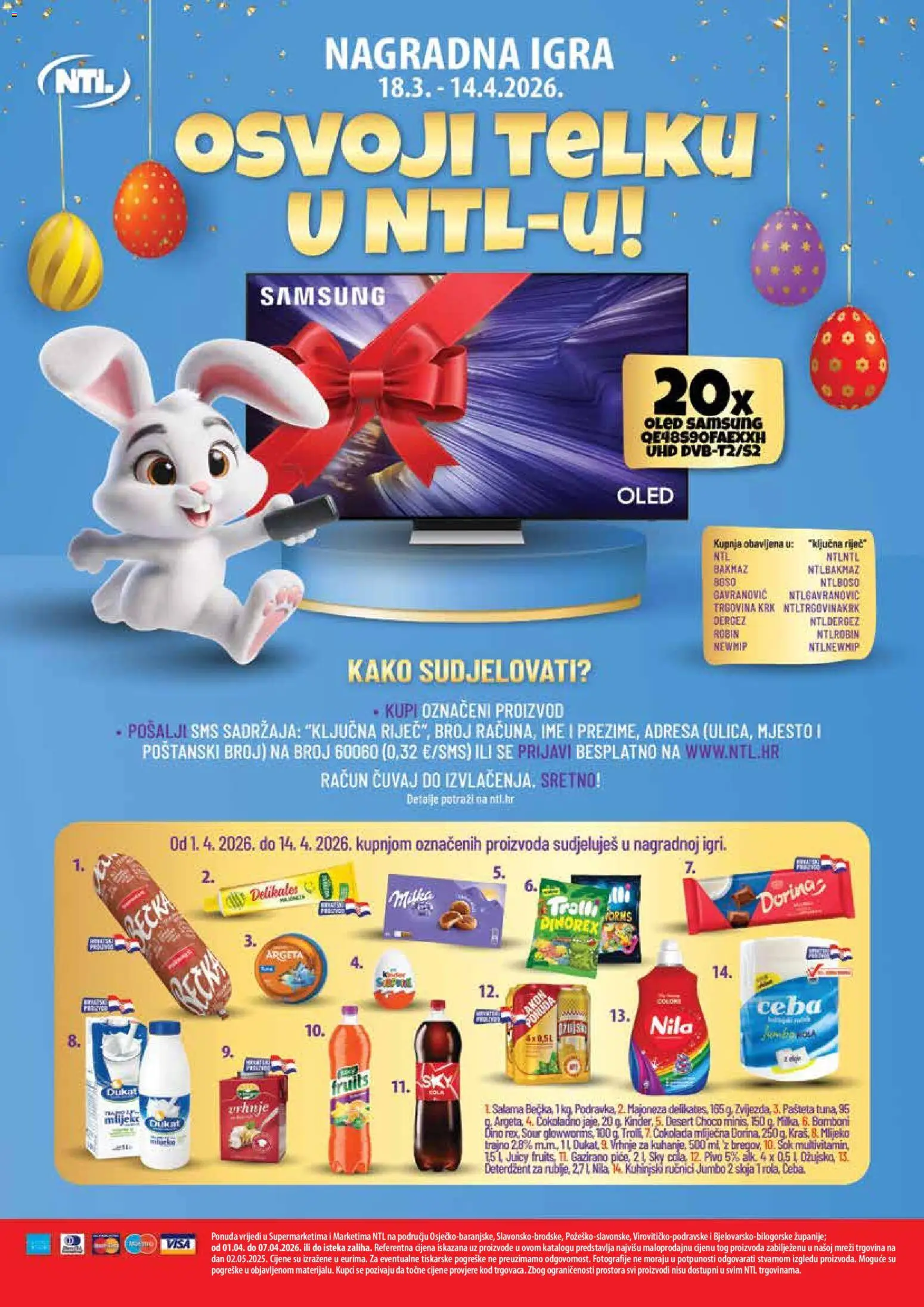 NTL katalog | vrijedi od 01.04.2026 | Stranica: 13 | Proizvodi: Mlijeko, Bomboni, Pašteta, Igra