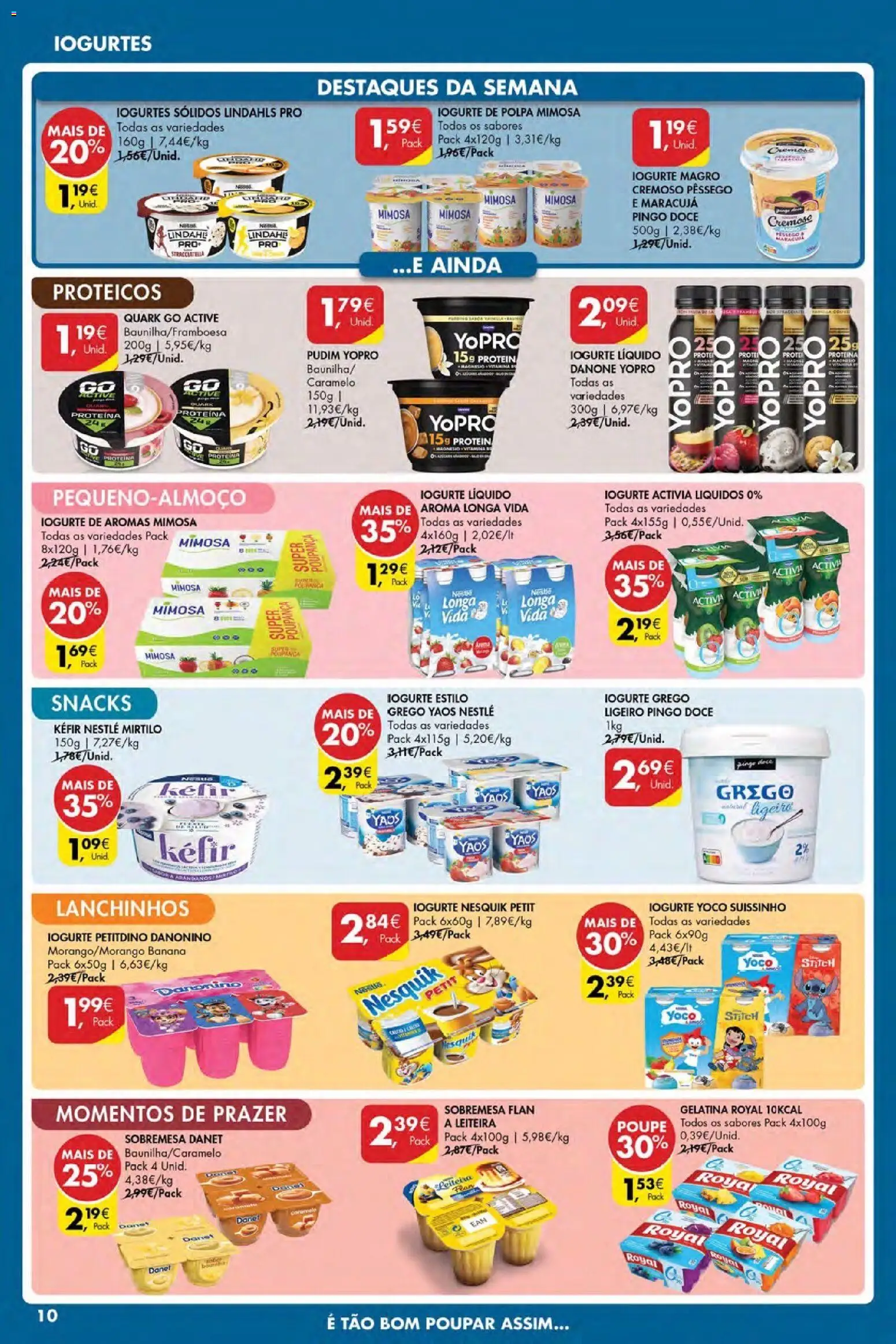 Pingo Doce Poupe Esta Semana Açores │ válido de 23.04.2026 | Página: 10 | Produtos: Banana, Gelatina, Kefir nestlé, Iogurte