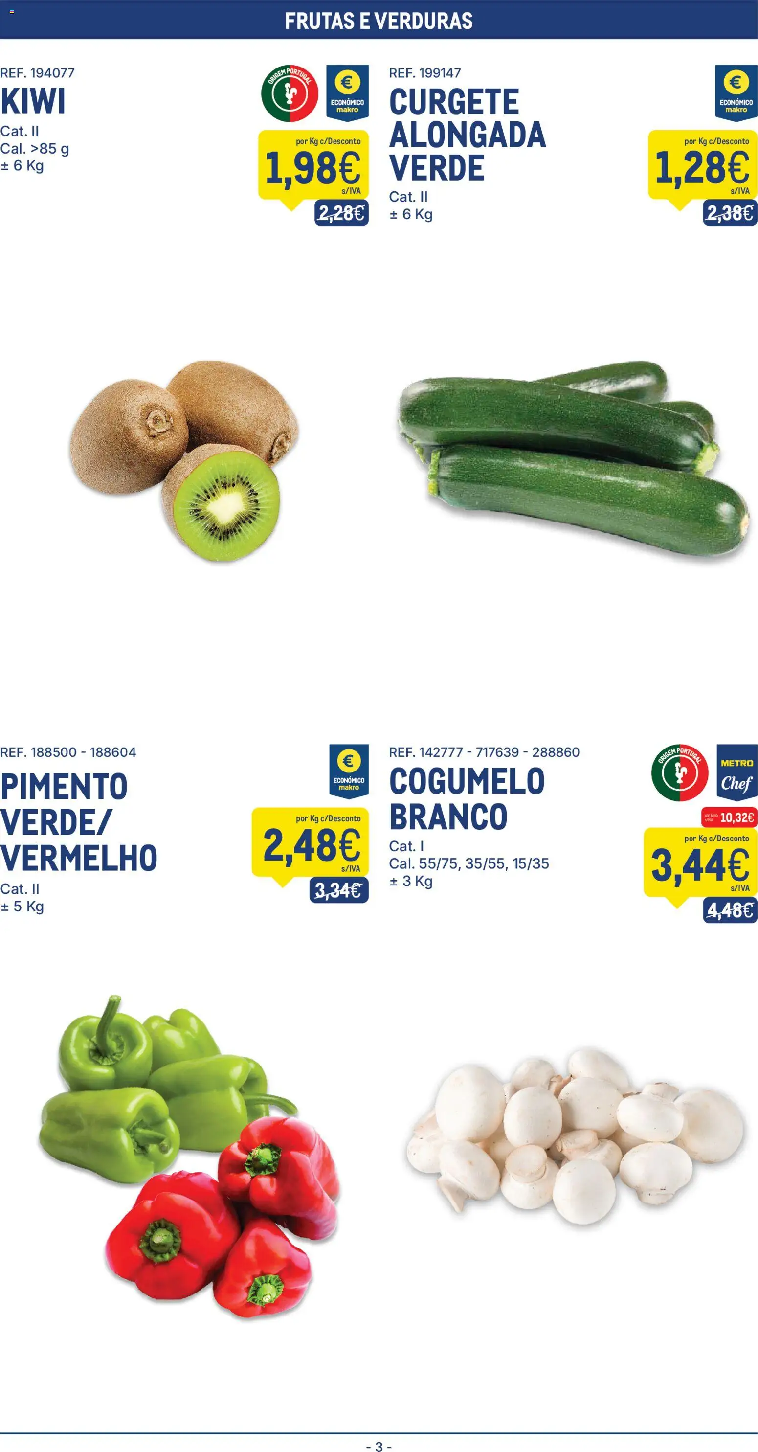 Makro folheto │ válido de 24.03.2026 | Página: 3 | Produtos: Curgete, Kiwi