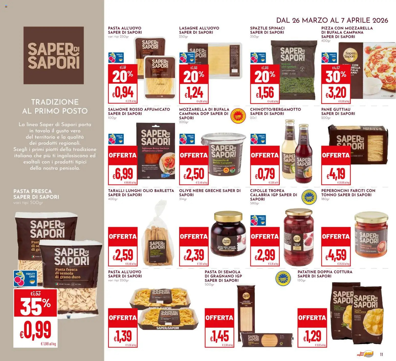 Volantino Pan del 26.03.2026 | Pagina: 11 | Prodotti: Pane, Salmone, Cipolle, Tonno
