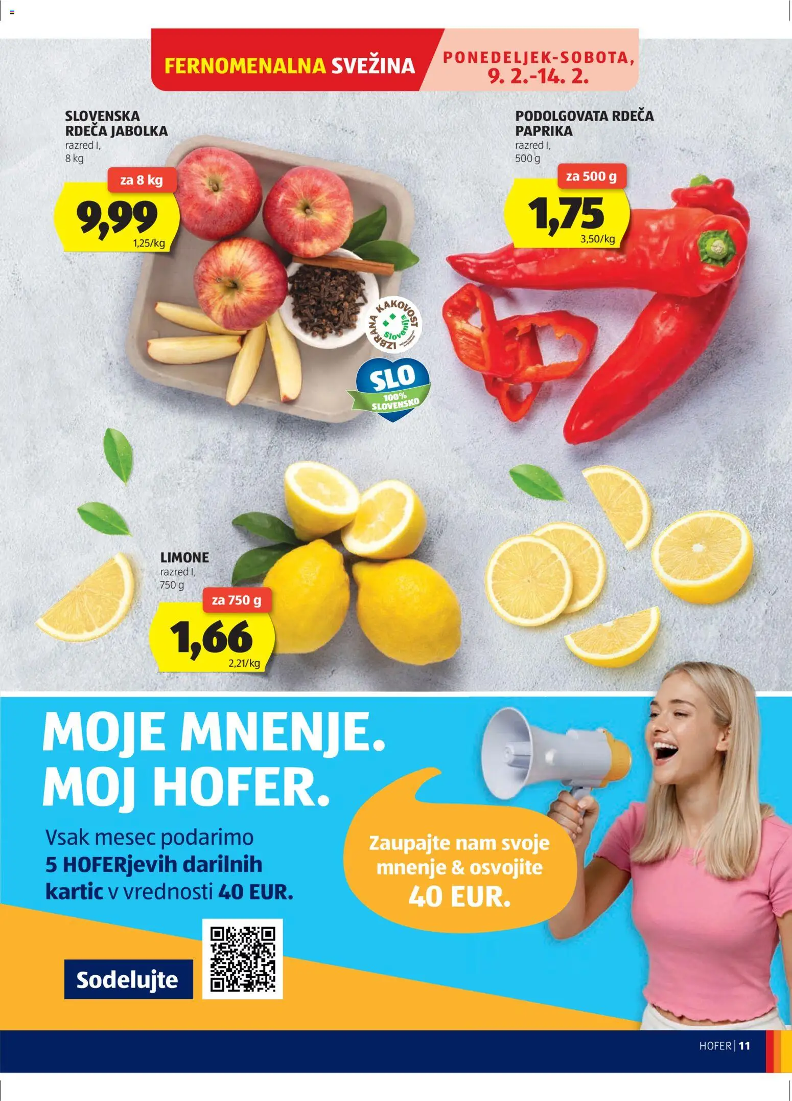 Novi Hofer katalog ponudbe – veljaven od 04.02.2026 | Stran: 11 | Izdelki: Paprika, Jabolka