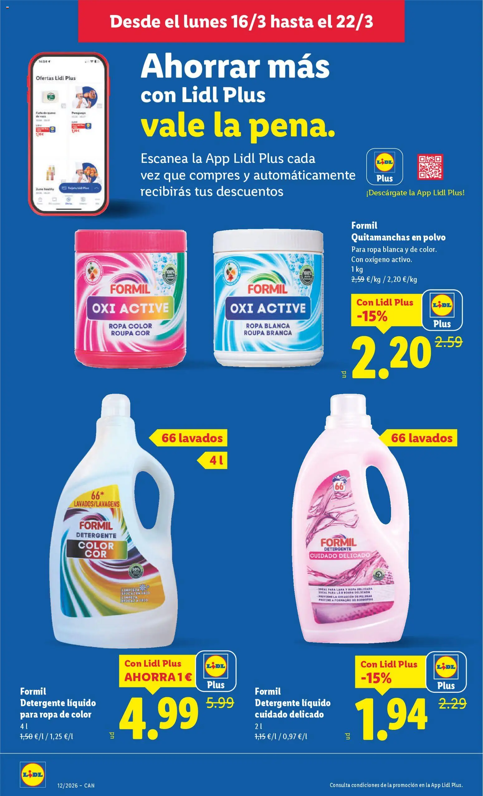 Lidl folleto │ válido desde el 16.03.2026 | Página: 22 | Productos: Quitamanchas, Detergente, Ropa, Σαλιάρα