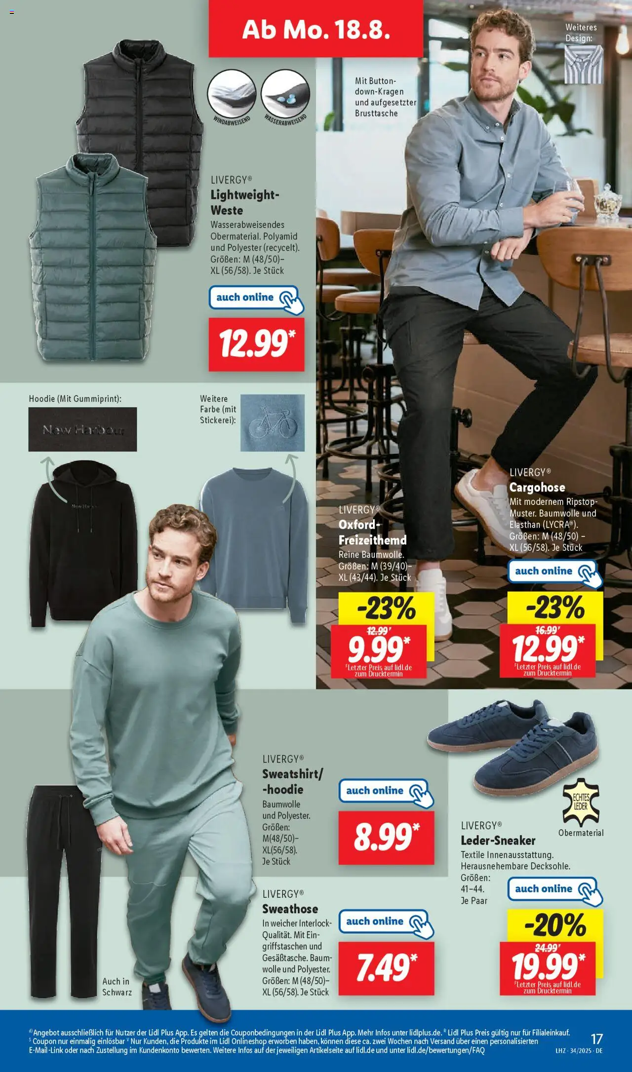 Lidl Prospekt Brakel 	 - gültig ab dem 18.08.2025 | Seite: 29 | Produkte: Freizeithemd, Hoodie, Cargohose, Weste