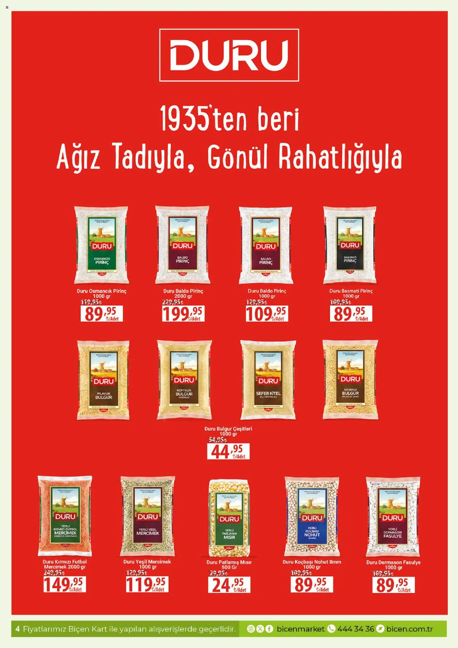 Biçen Market Katalog - 16.12.2025 tarihinden itibaren geçerlidir | Sayfa: 4 | Ürünler: Fasulye, Ravioli, Pirinç, Mısır
