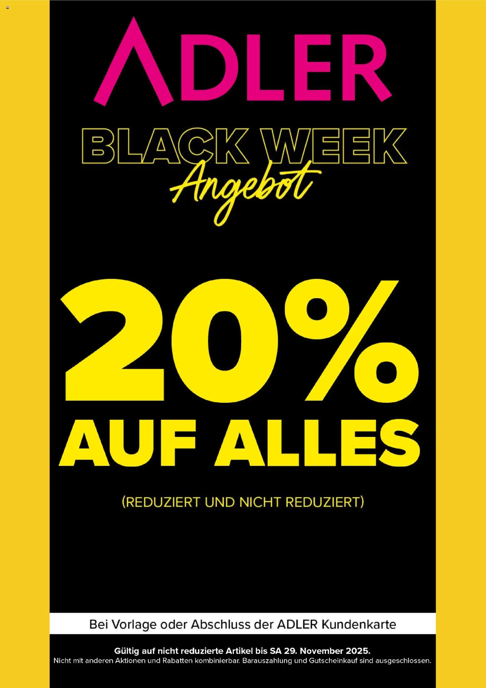 Adler - Black Friday – gültig ab 26.11.2025 | Seite: 1