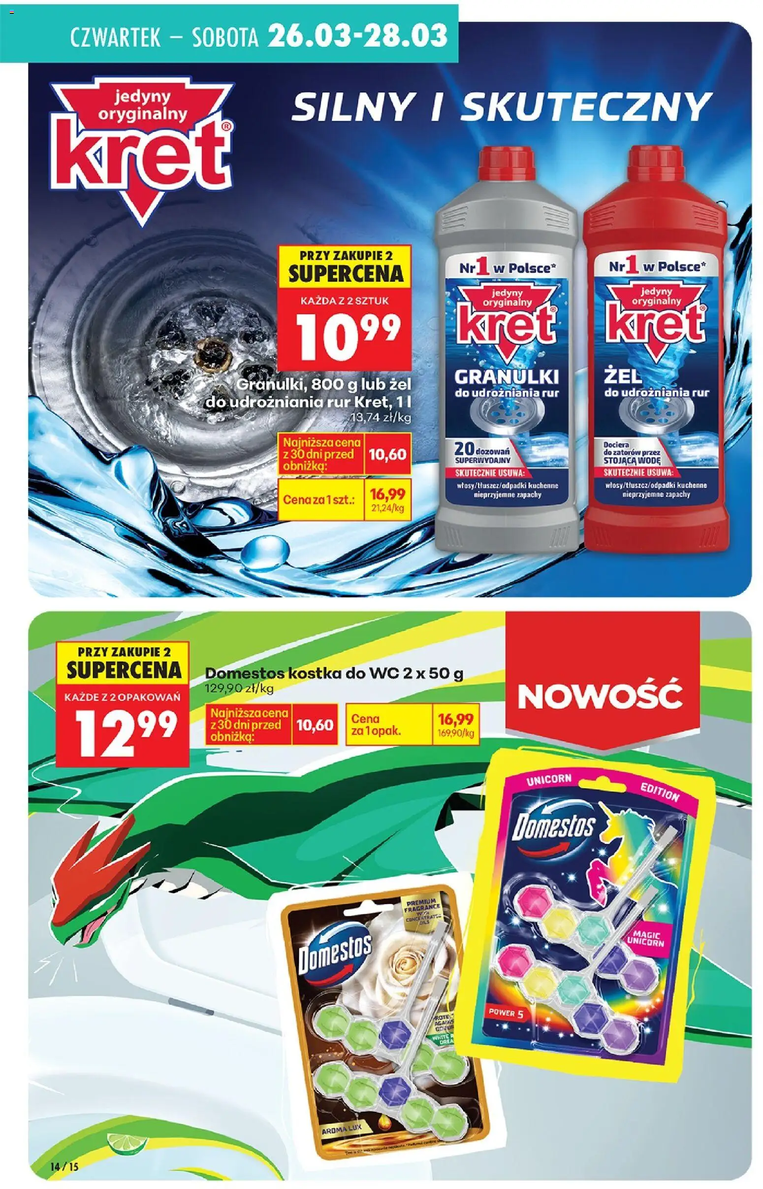 Biedronka gazetka - Drogeria od 26.03.2026 | Strona: 14 | Produkty: Domestos