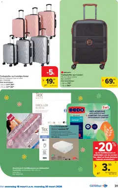 Carrefour folder week 12 - Voorbeeld van een folder van Carrefour, geldig van 18.03.2026 | Pagina: 31 | Producten: Bier, Koffer, Wasmachine, Dekbed
